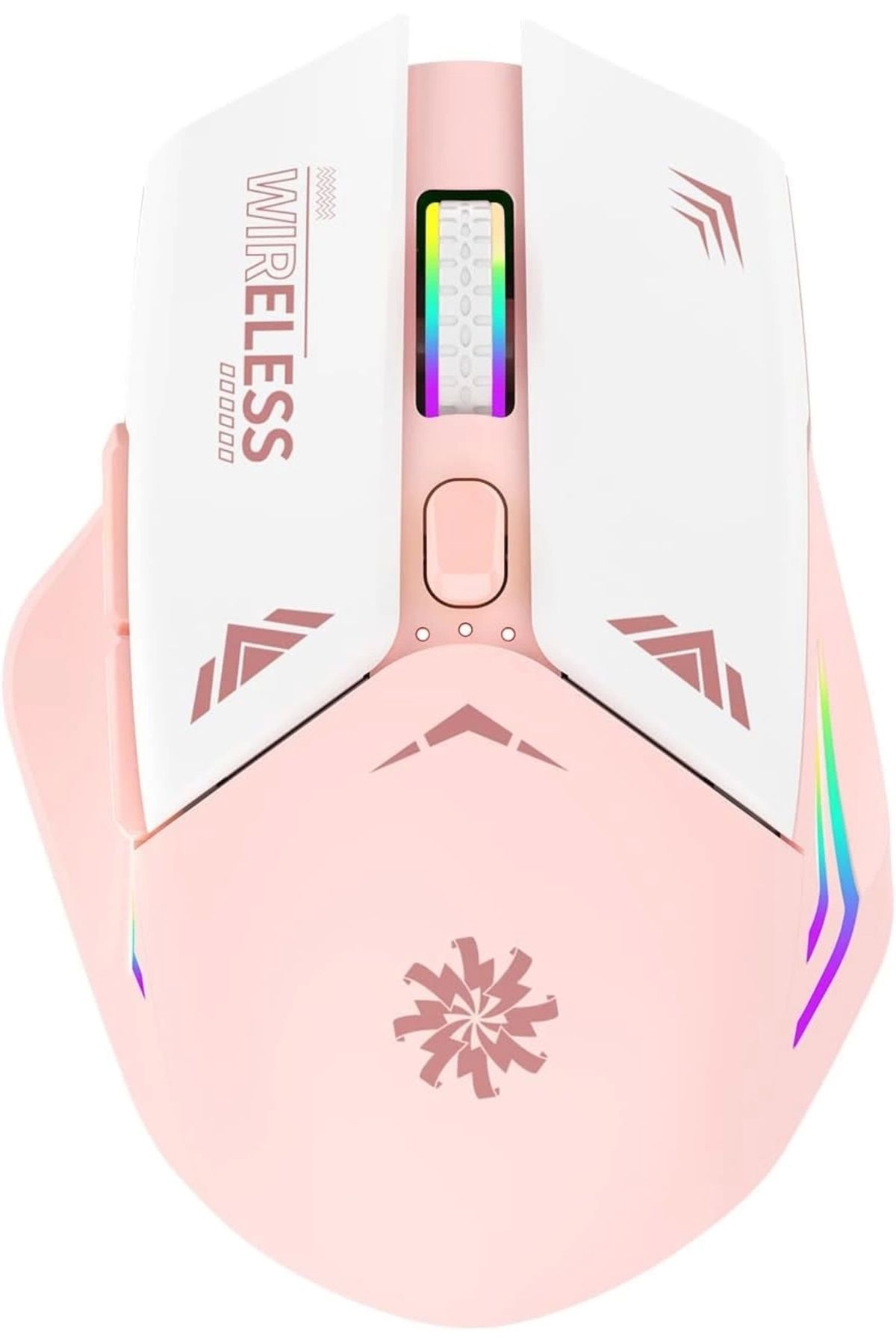 Blackbird Game Center Pembe Rgb Şarjlı Kablosuz 1600dpı Işıklı Kablosuz Mouse Bwm1