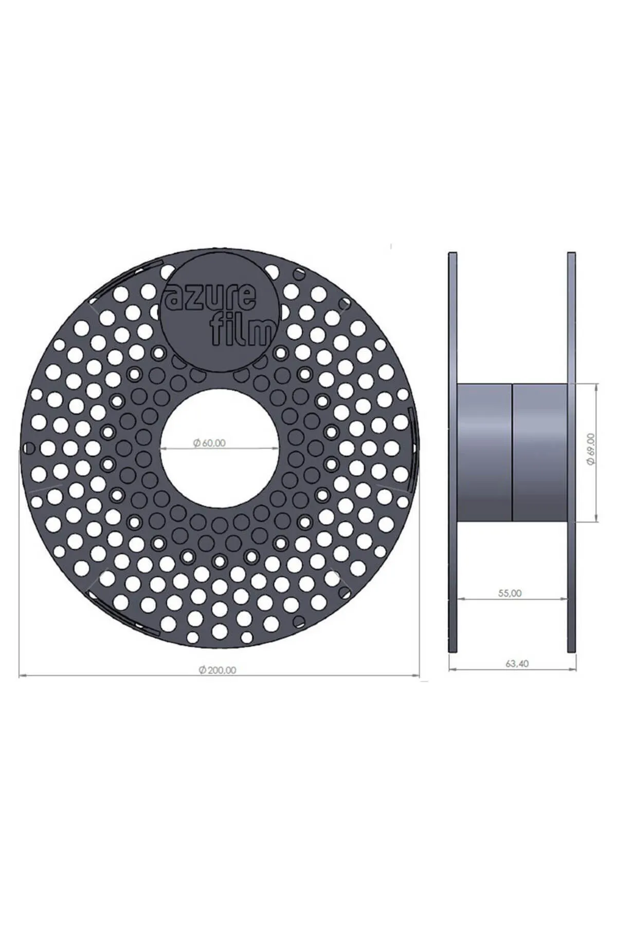 AZUREFILM Petg 1.75mm Şeffaf 1000g Filament