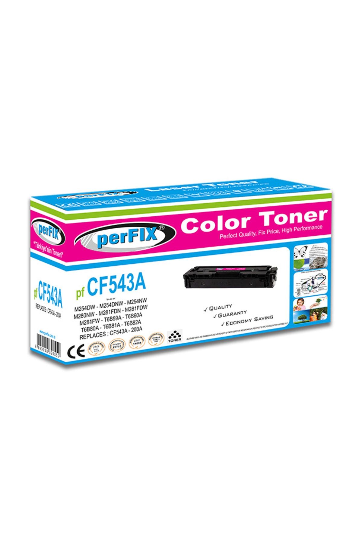 Perfix Pf Cf543a Kırmızı 203a Toner 1,3k