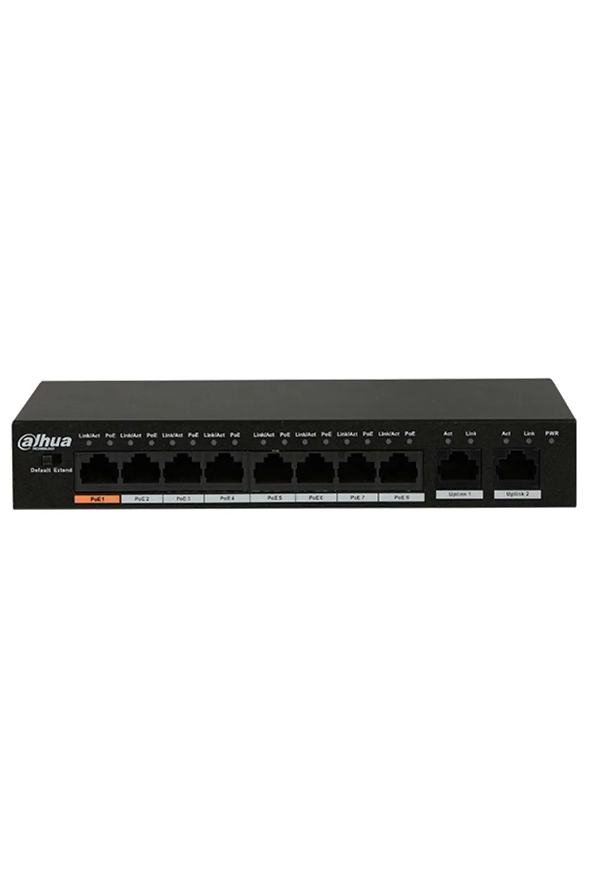 Dahua PFS3010-8ET-96-V2 8 PORT POE SWİTCH (8FE POE + 2GE, TOPLAM 96W POE)