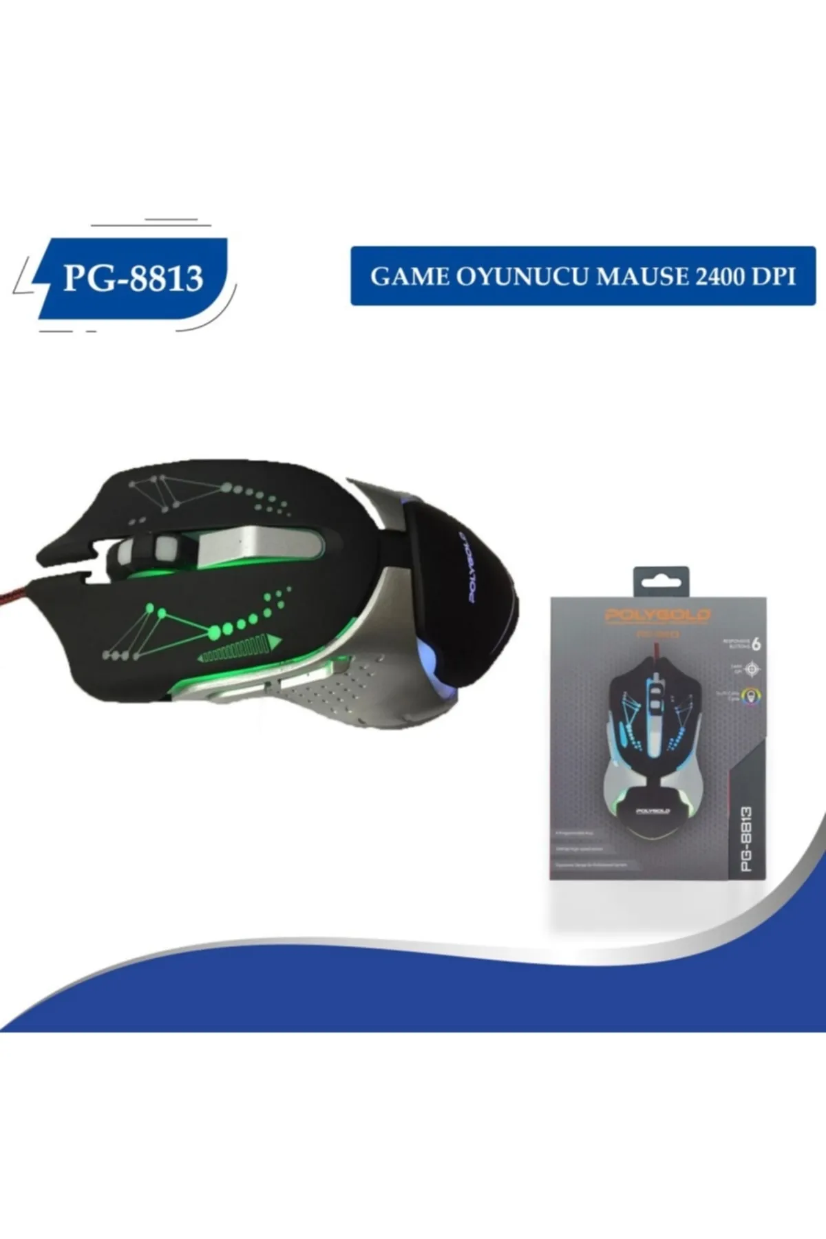 PLAYGOLD Pg-8813 Rgb Işıklı Oyuncu Mouse