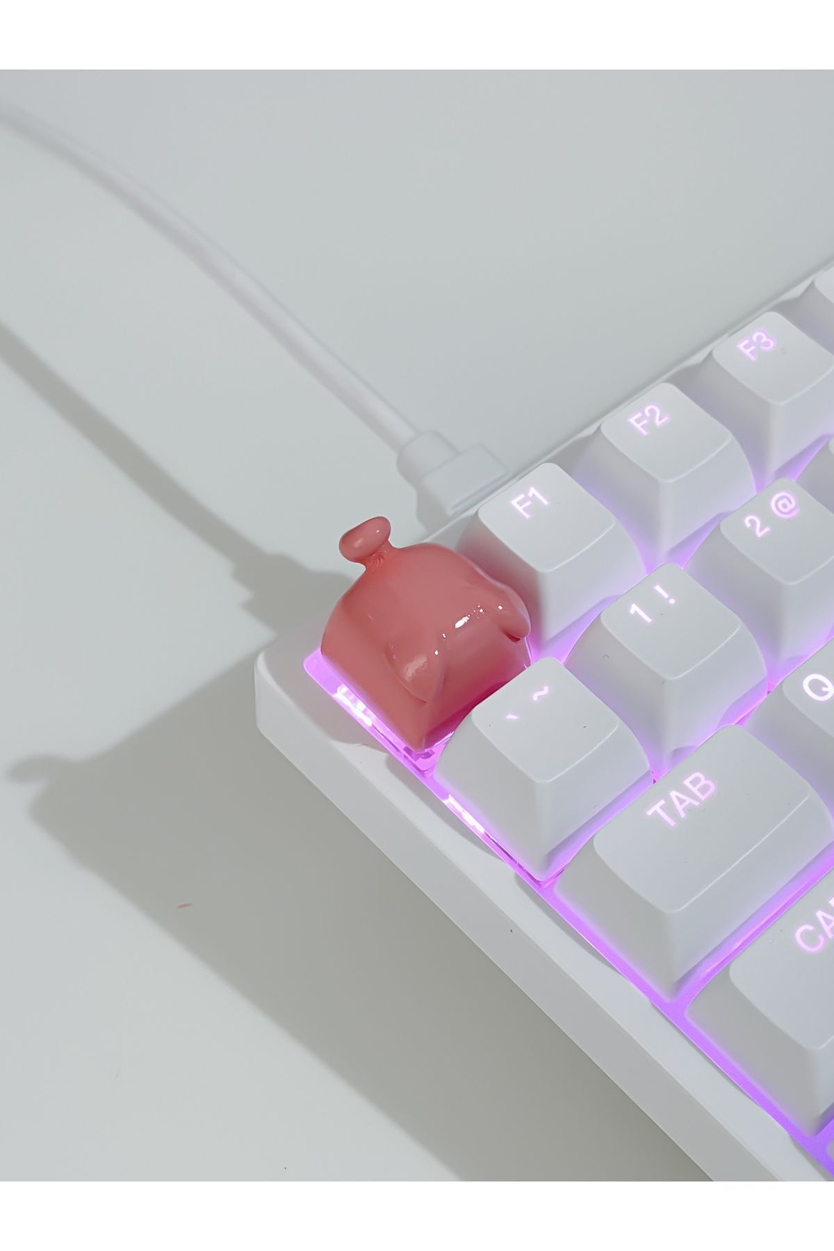 buffed Piggy Mekanik Klavye Tuşu Artisan Keycap Gamer Aksesuar buffed