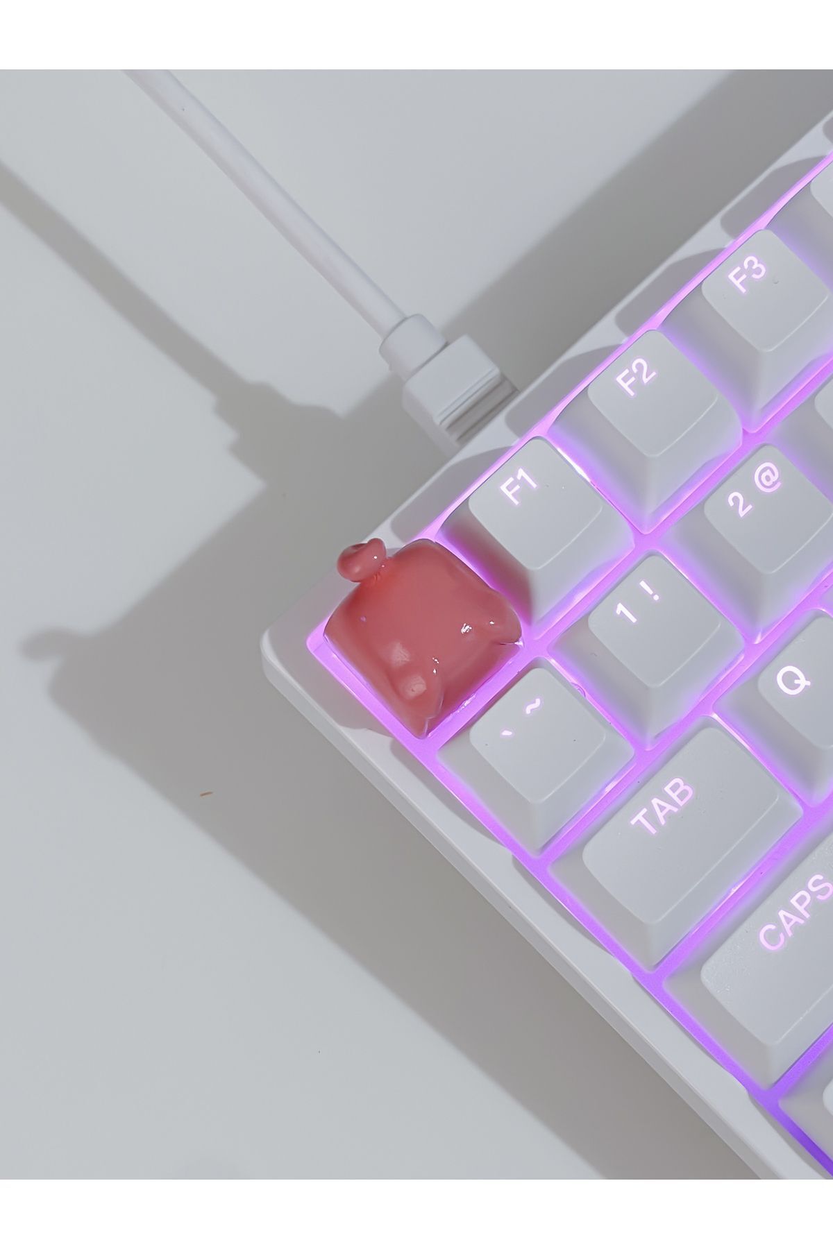 buffed Piggy Mekanik Klavye Tuşu Artisan Keycap Gamer Aksesuar buffed