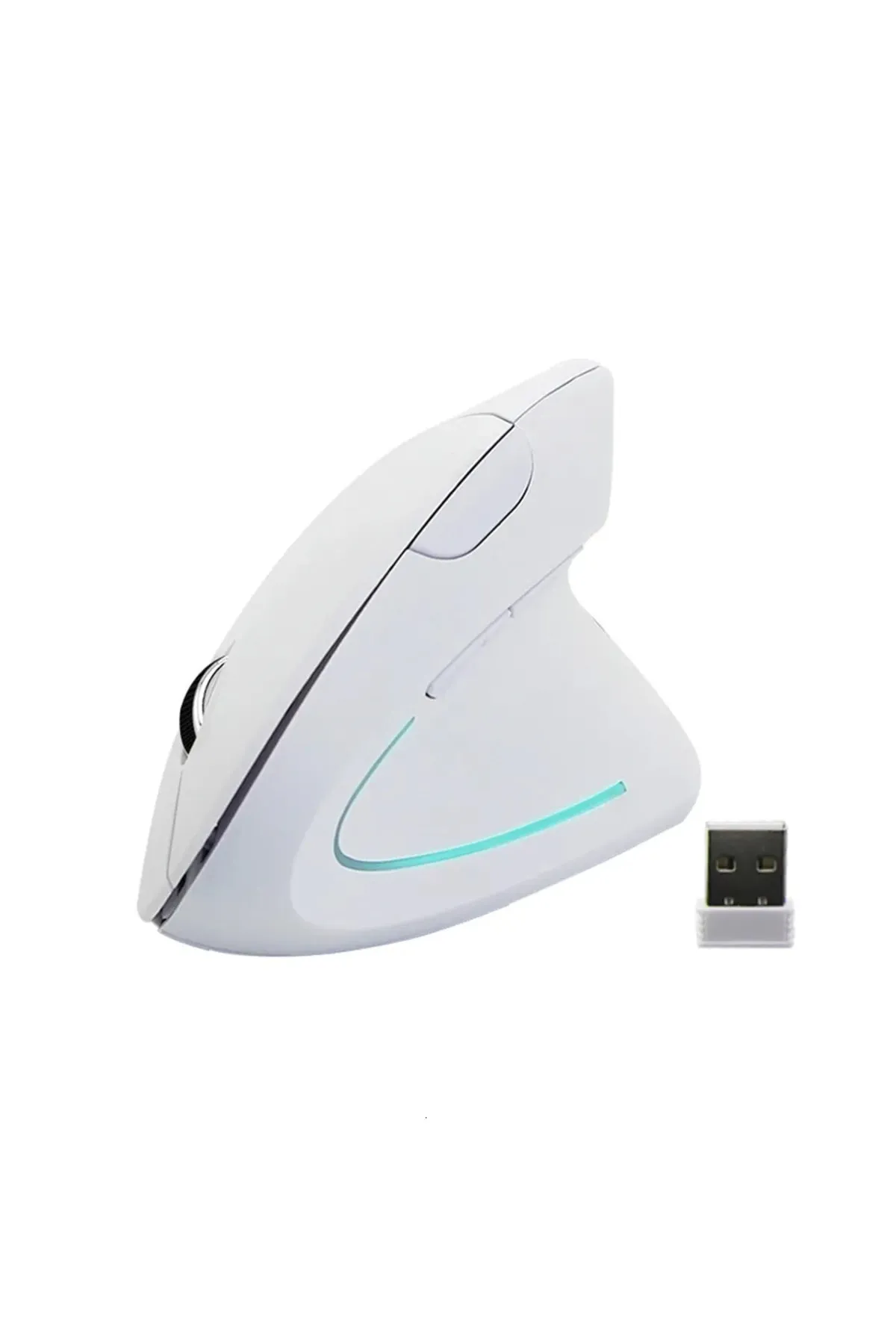 Cloody Pilli Dikey Ergonomik Kablosuz Mouse Fare Wireless 2000 Dpı 6(beyaz)