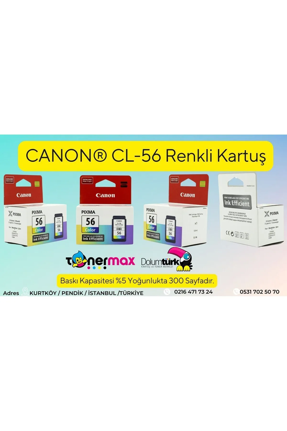 Canon Pixma E4240 Kartuş / Pg46 / Cl56 Avantaj Paket Kartuş