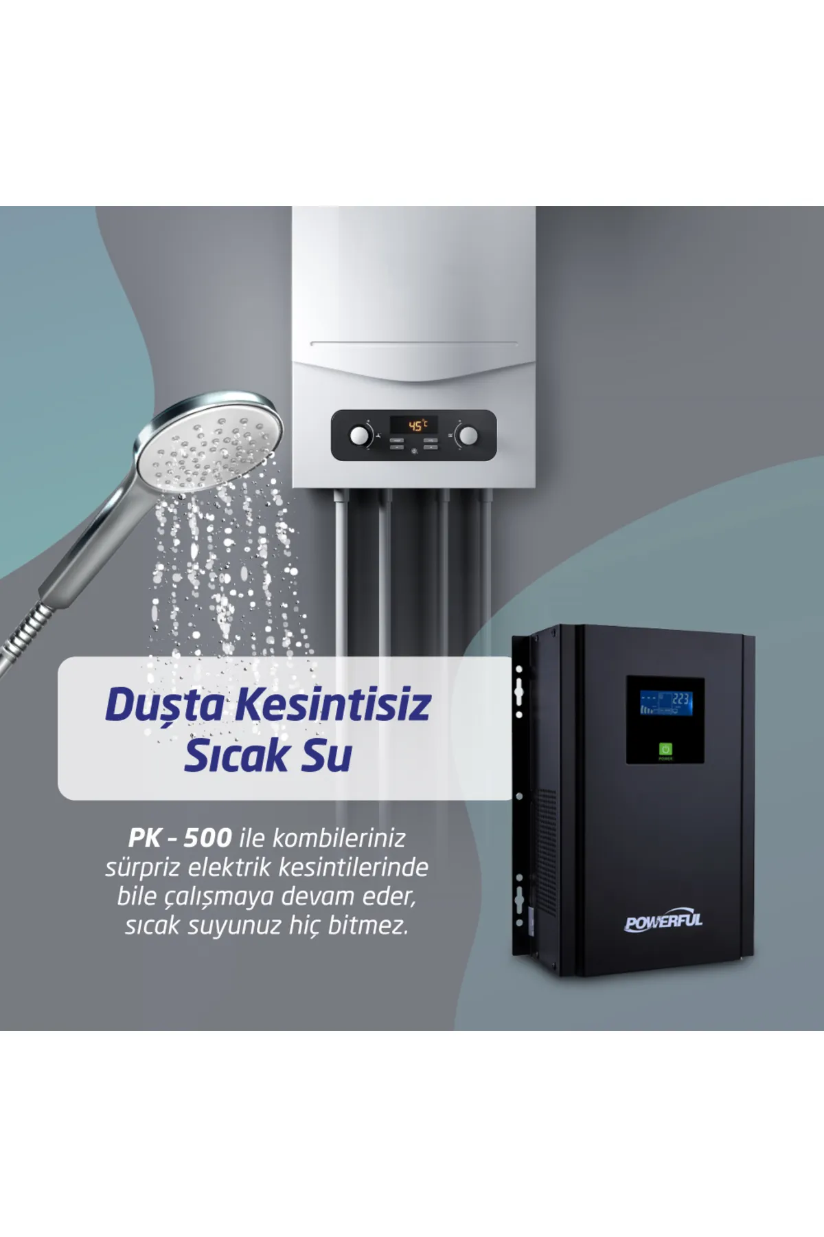 Powerful Pk-500 500va Kombi Ups Line Interactive Kesintisiz Güç Kaynağı