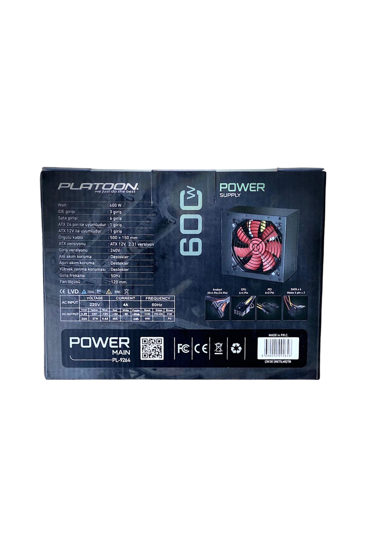 Primepc Pl-9264 600 Watt 12 Cm Fanlı Power Supply