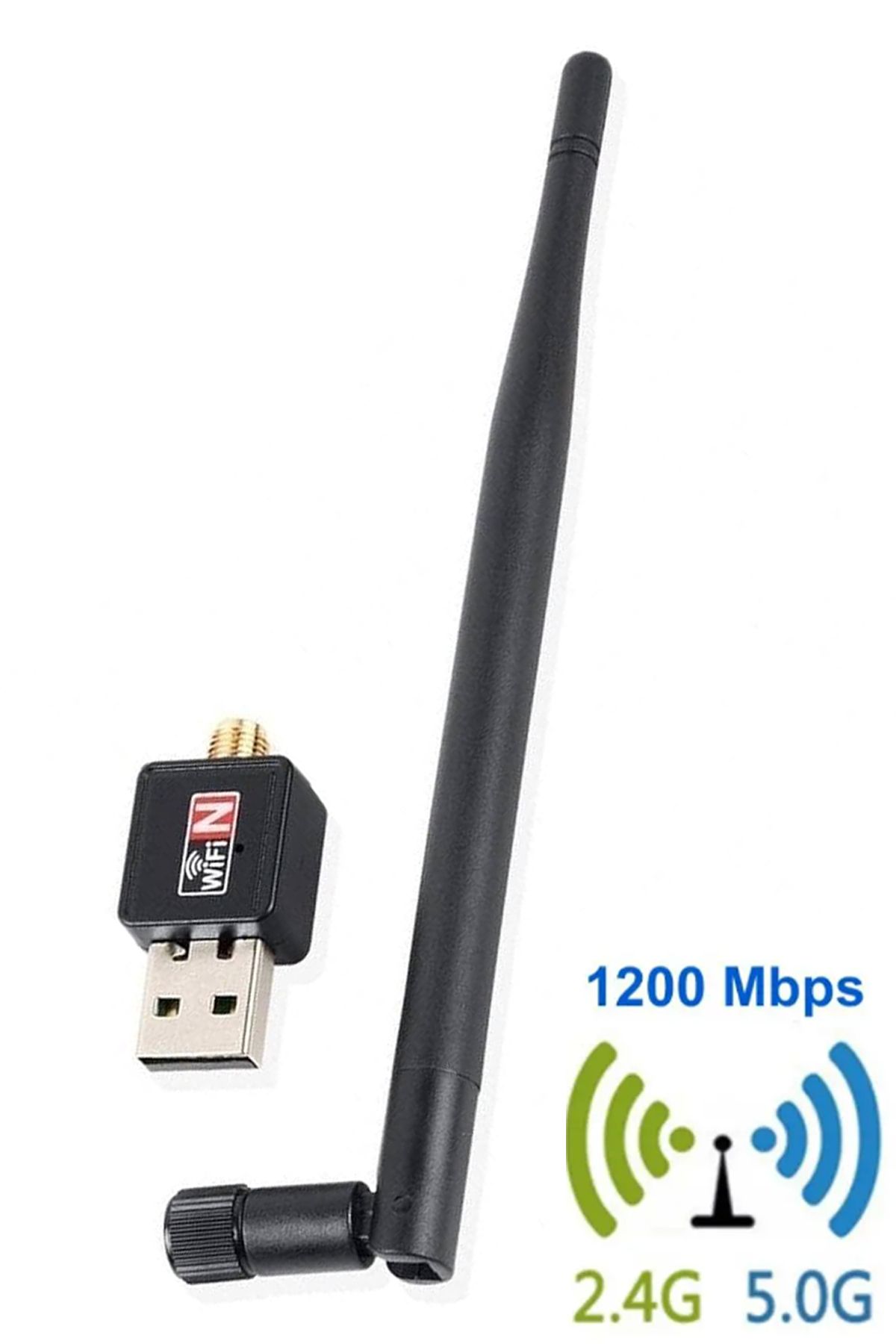 Platoon Pl-9339 1200mbps Antenli 5dbi Usb Wifi Kablosuz Alıcı Adaptör Wlan