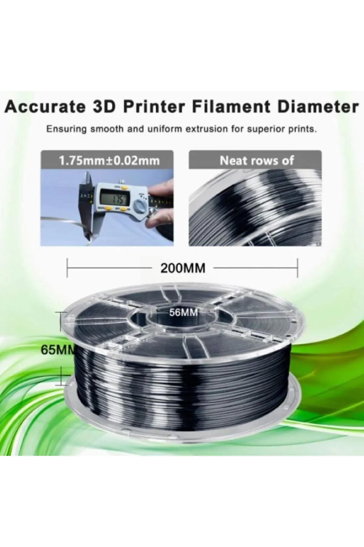 iboss Pla+ Filament 1.75MM/3.00MM / 1 kg / ipek siyah