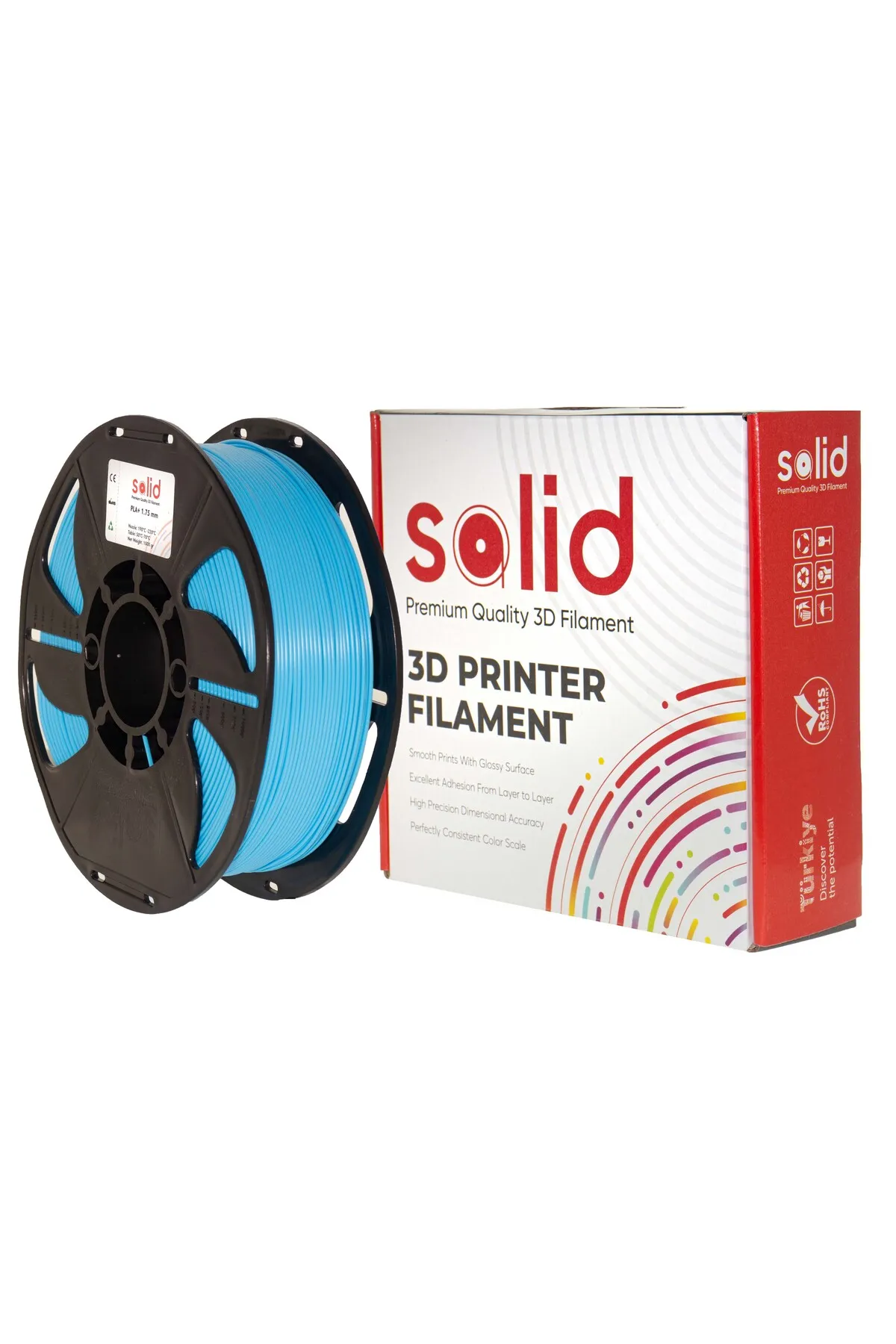 Solid Filament PLA Plus 1.75mm Açık Mavi 1Kg