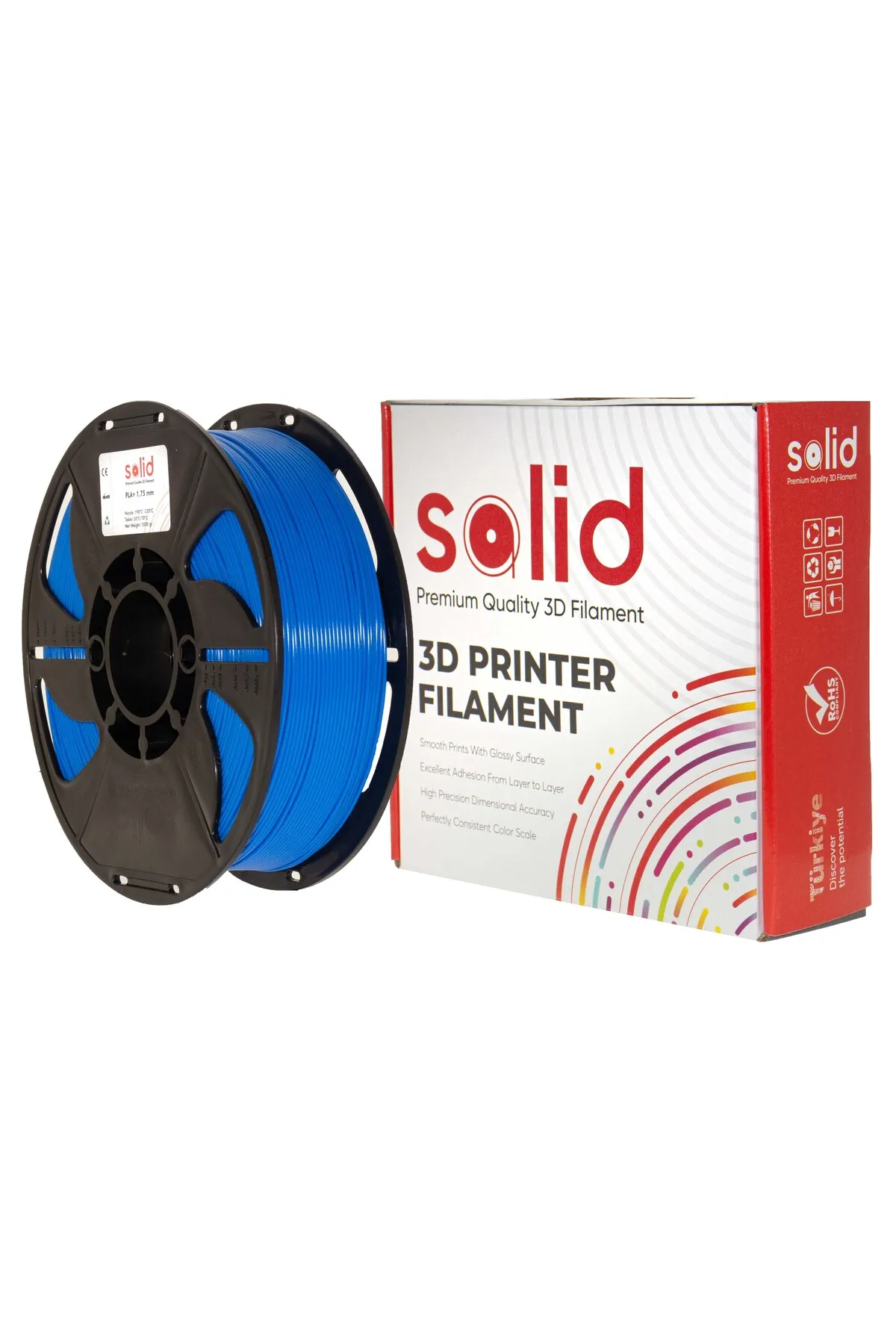 Solid Filament PLA Plus 1.75mm Mavi 1Kg