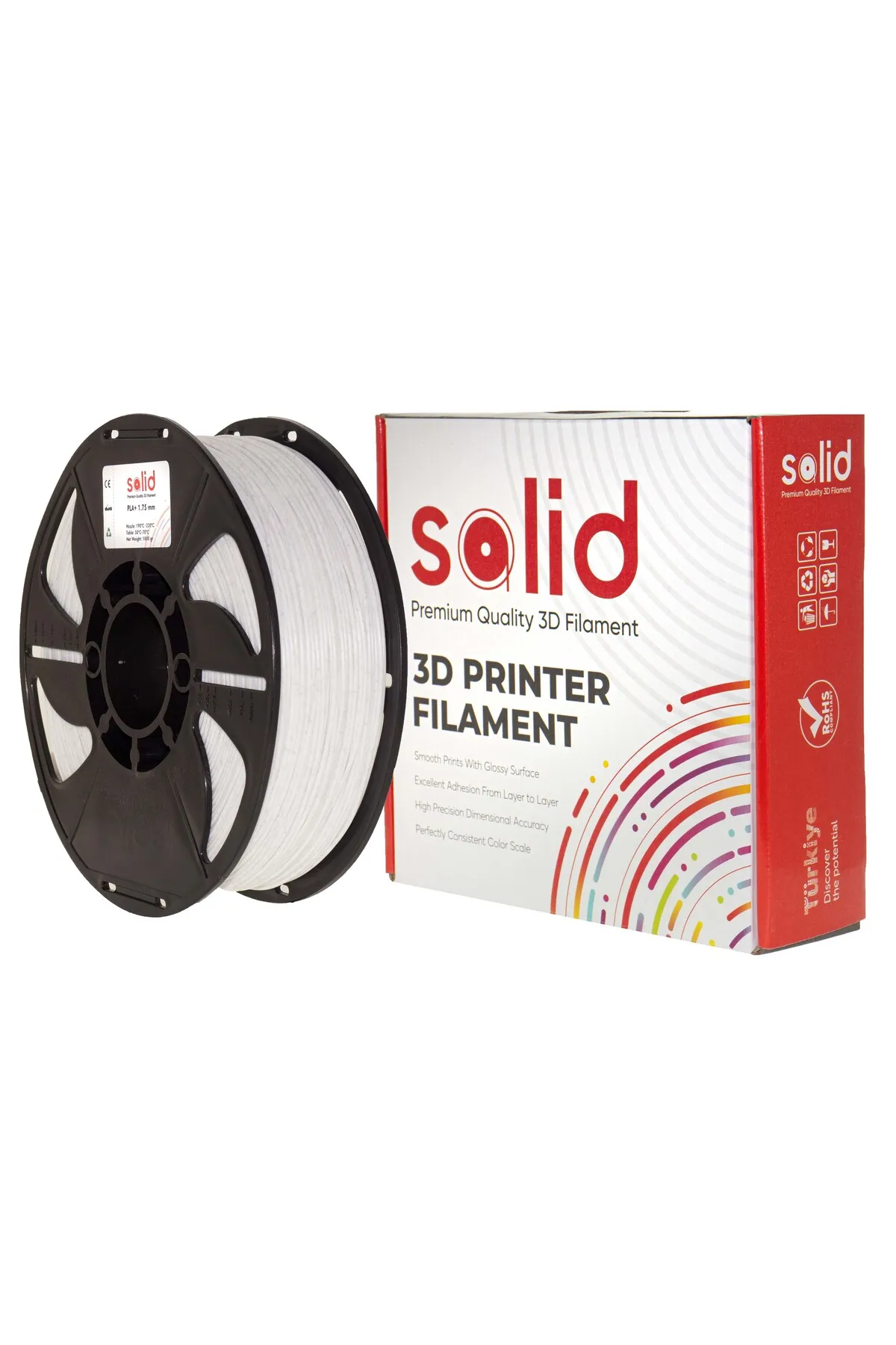 Solid Filament PLA Plus 1.75mm Mermer 1Kg