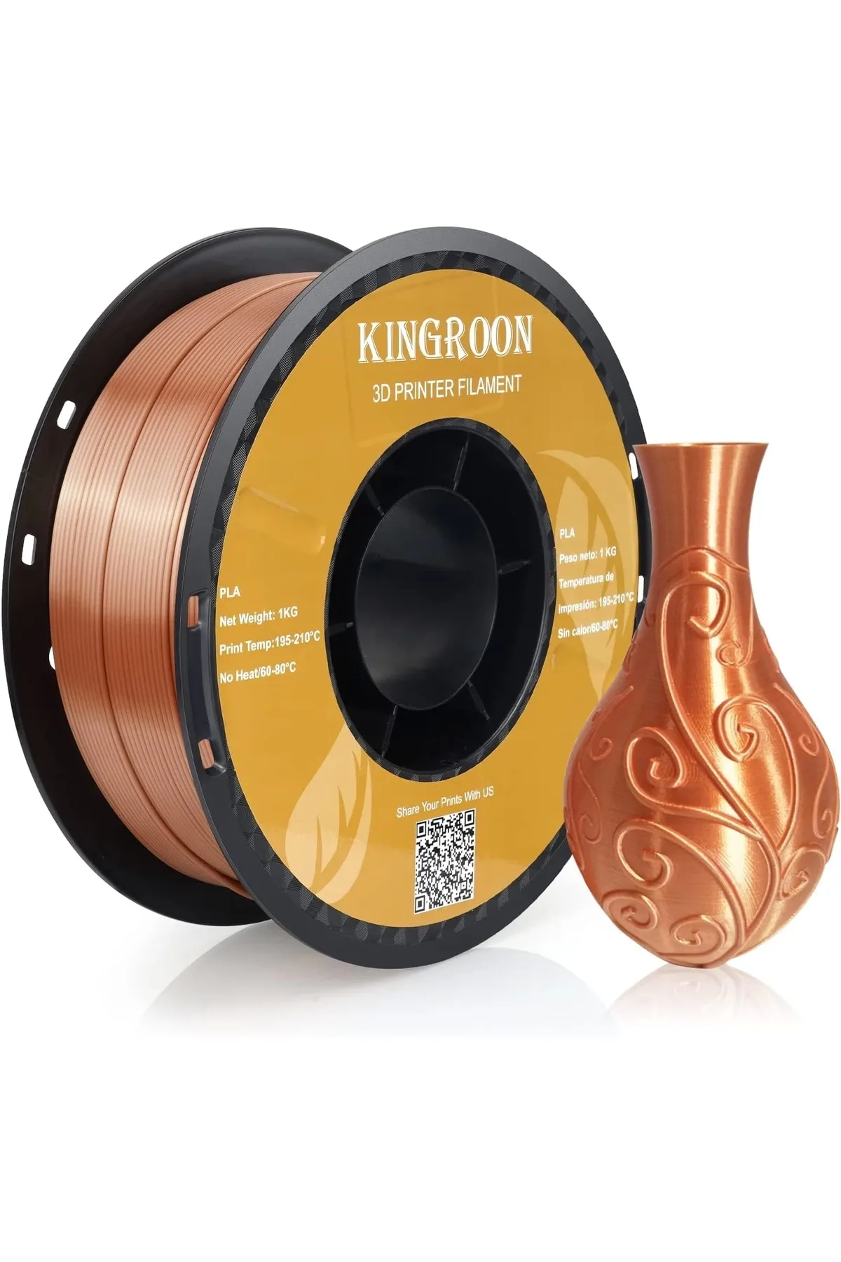 KINGROON Pla Silk Bakır Filament