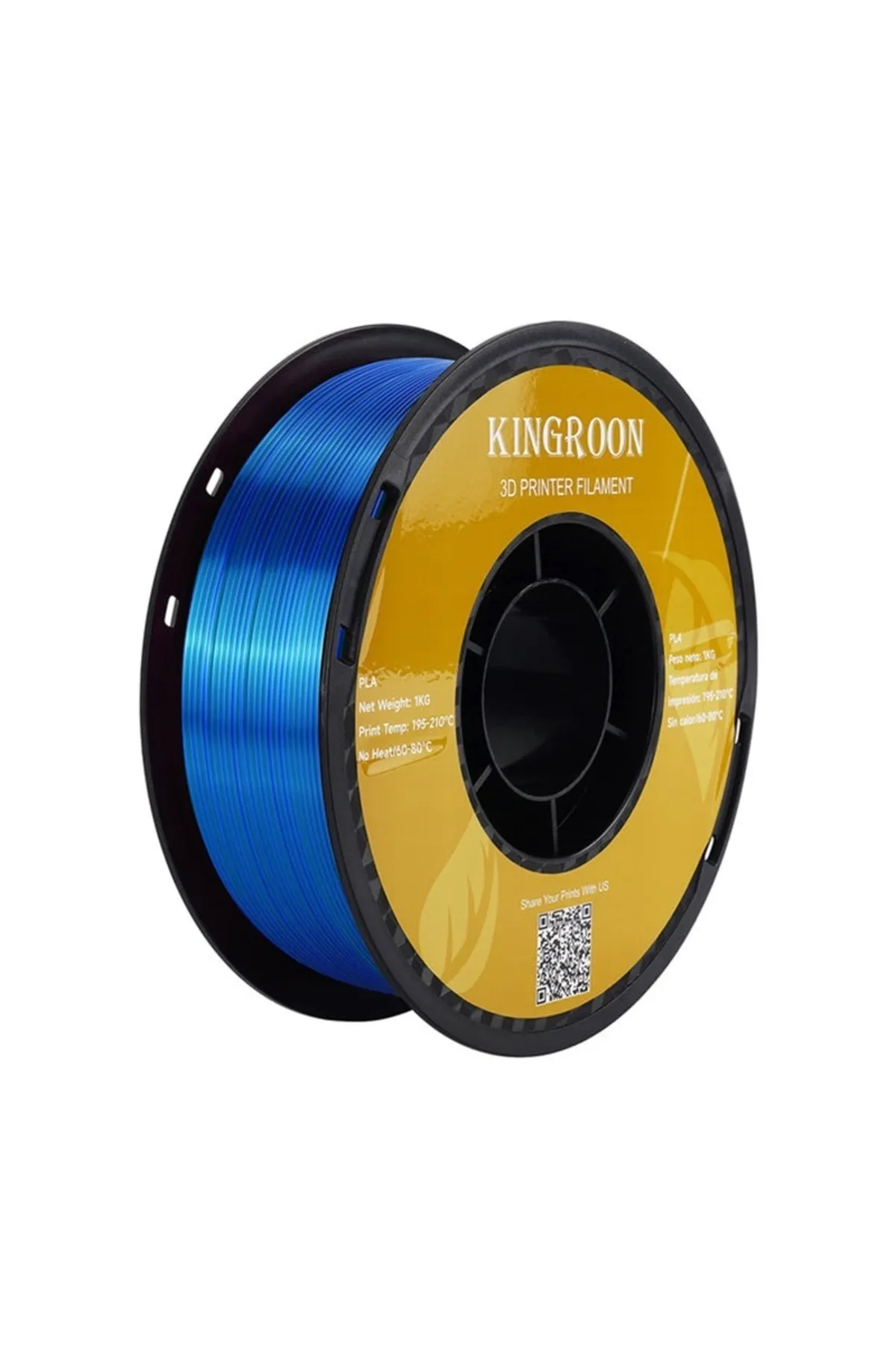 KINGROON PLA Silk üçlü renk Filament - Sarı Mavi Yeşil - 1.75 - 1KG