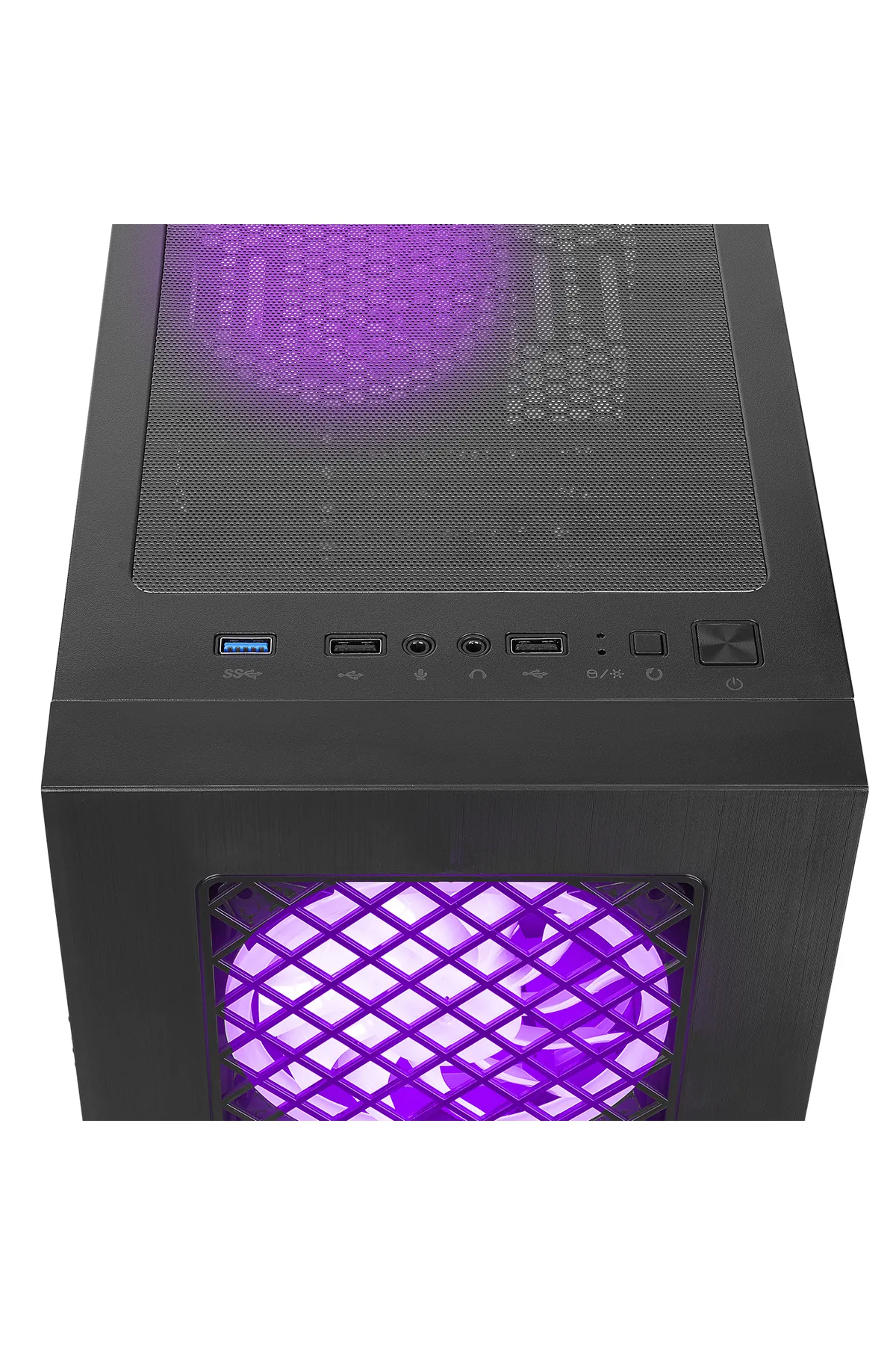 Rampage PLAID V5 Mesh 600W 80+ BRONZE Temperli Camlı 4x12cm Auto RGB Fan ATX Mid-T Gaming Oyuncu Kasası