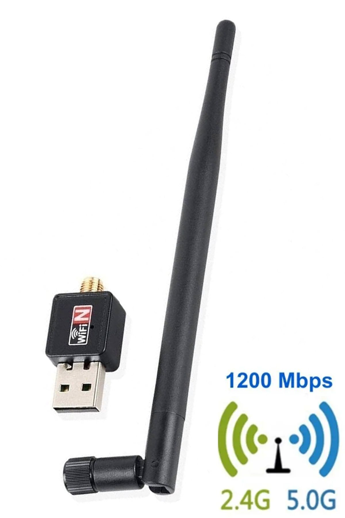 Life Teknoloji Platoon Pl-9339 1200mbps Antenli 5dbi Usb Wifi Kablosuz Alıcı Adaptör Wlan