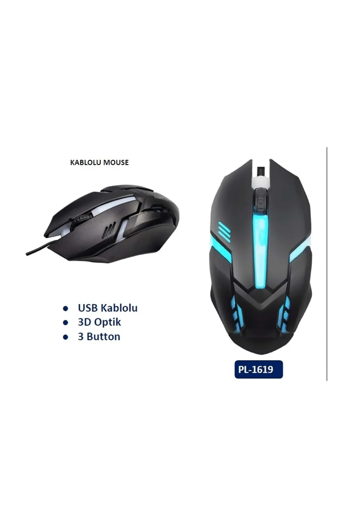 ŞimşekStore Platoon Usb Işıklı Oyuncu Mouse Pl-1619