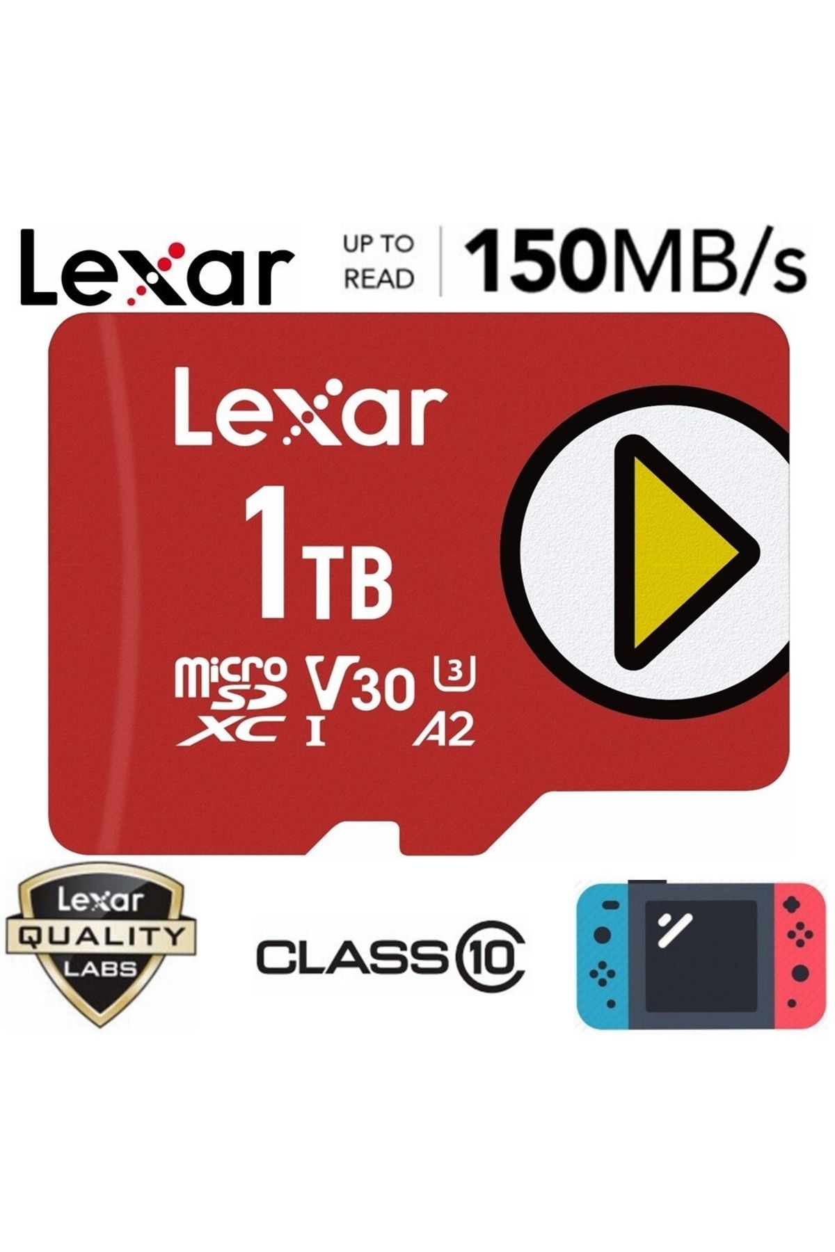 Lexar PLAY Yüksek Hızlı Micro SD Kart - 1 TB (150MB/s)