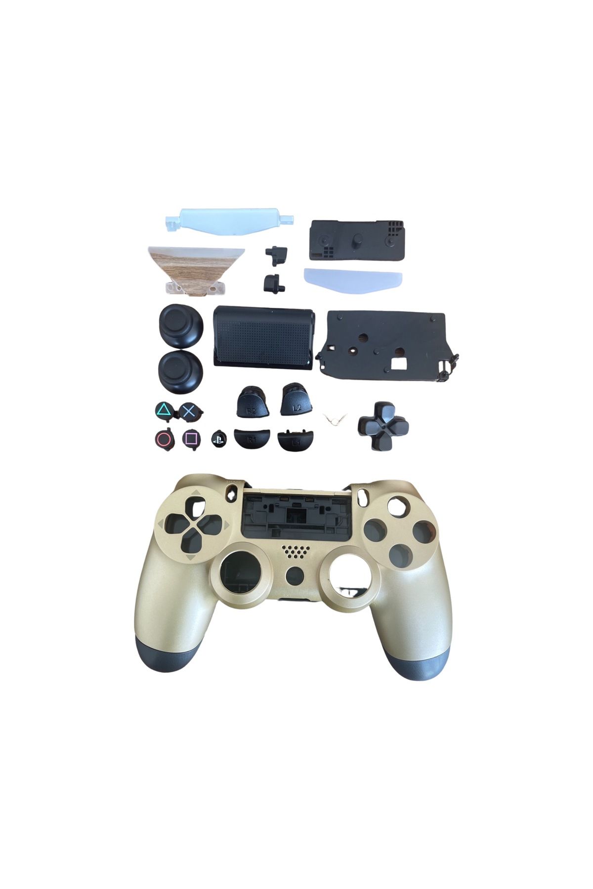 YUES Playstation 4 Uyumlu Kasa Joystick V1 Full Kasa Tuş Takımı Gold