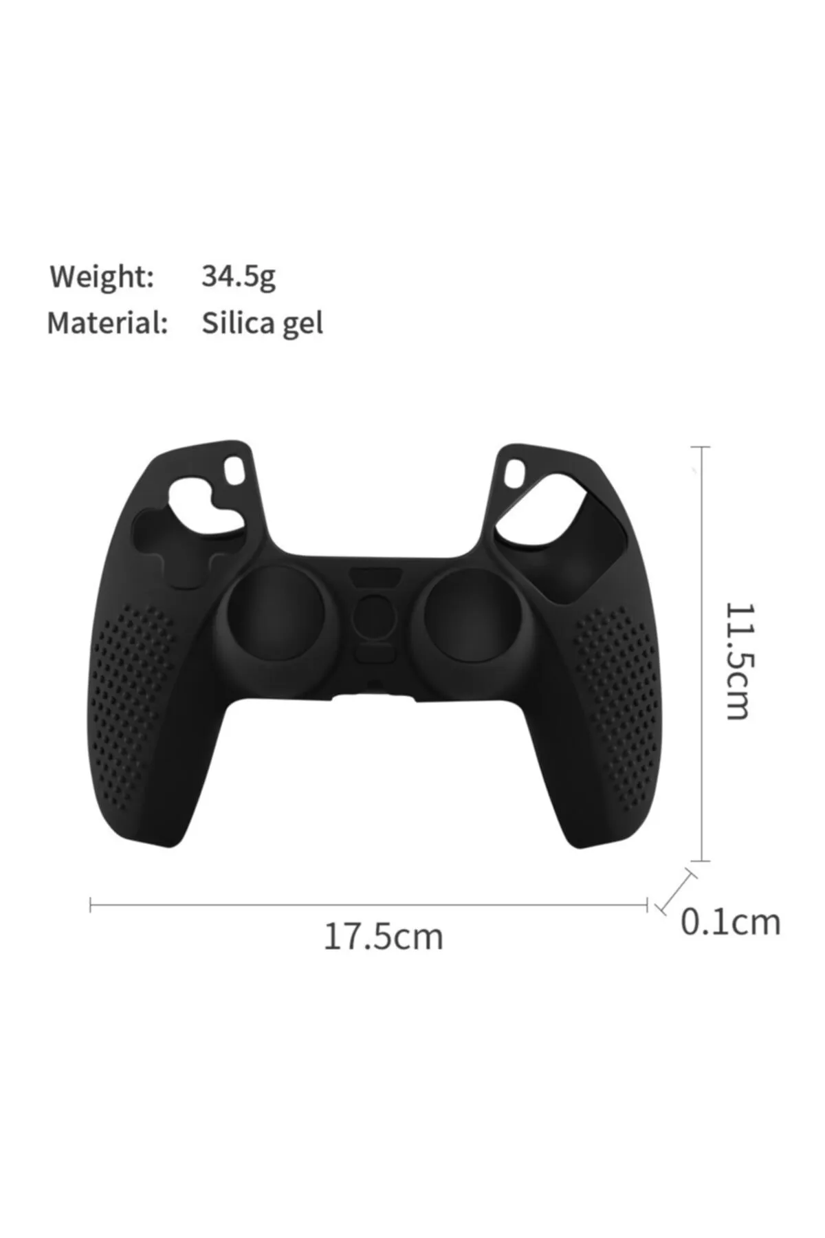 Genel Markalar Playstation 5 Uyumlu Dualsense Gamepad Siyah Slikon Koruyucu Set Ps5 Slikon Kılıf Ve Analog Koruyucu