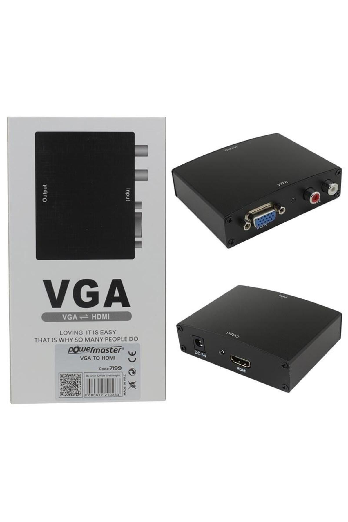 Powermaster Pm-7199 Vga To Hdmı Dönüştürücü Adaptörlü