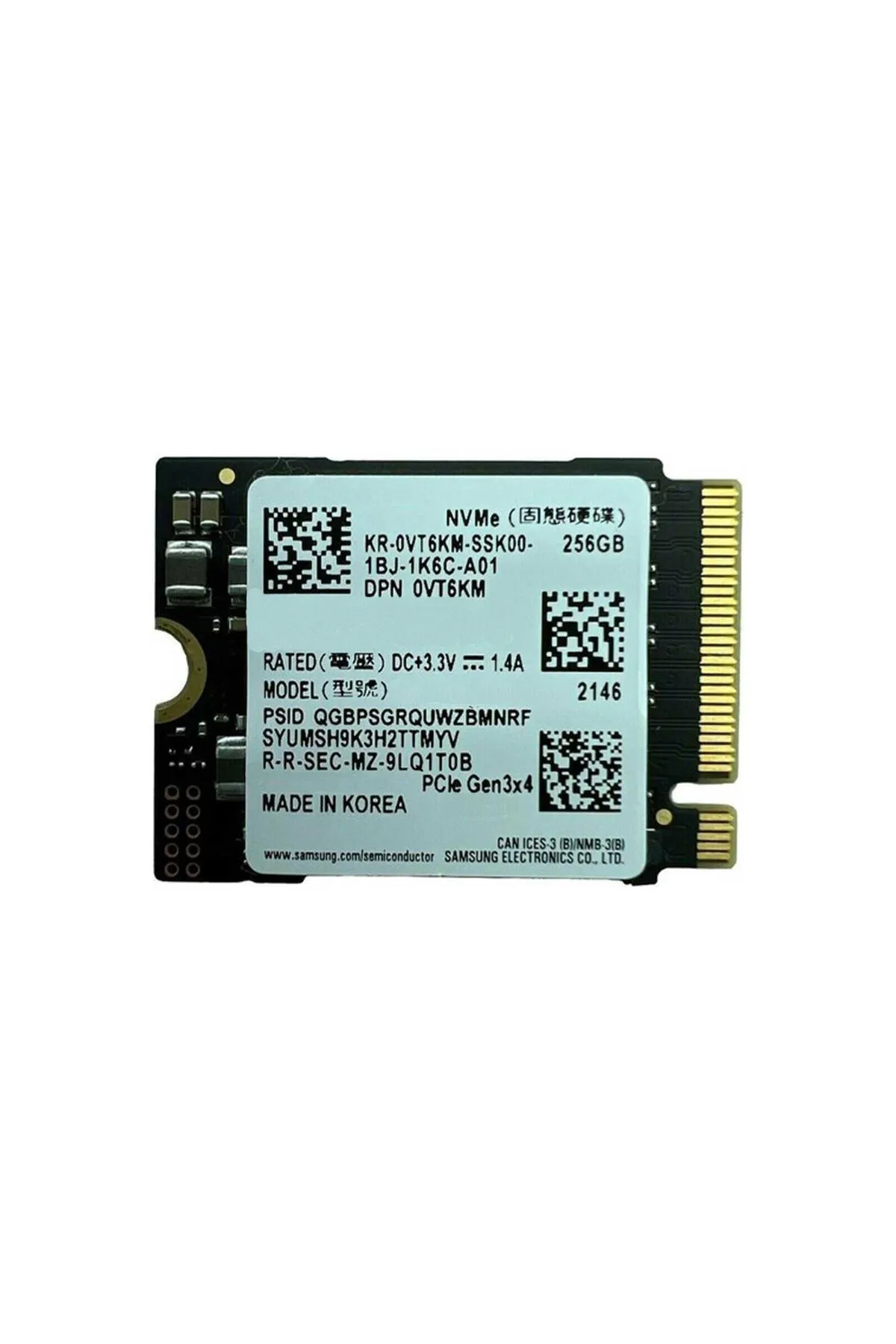 Samsung Pm9b1 256gb M.2 Nvme 22x30 Ssd