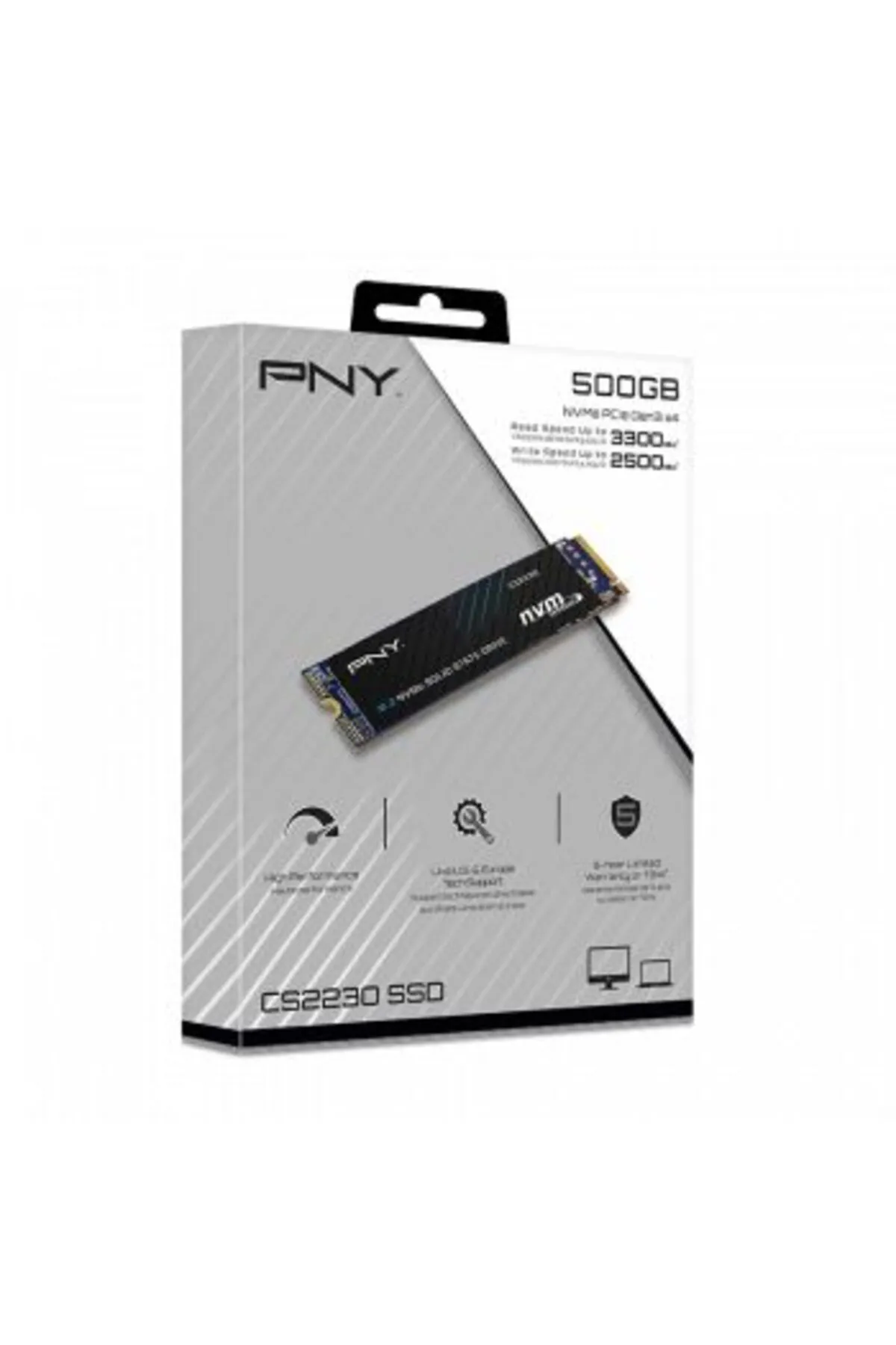 PNY QUADRO PNY CS2230 500 GB 3300/2500 NVMe PCIe M.2 SSD (M280CS2230-500-RB)