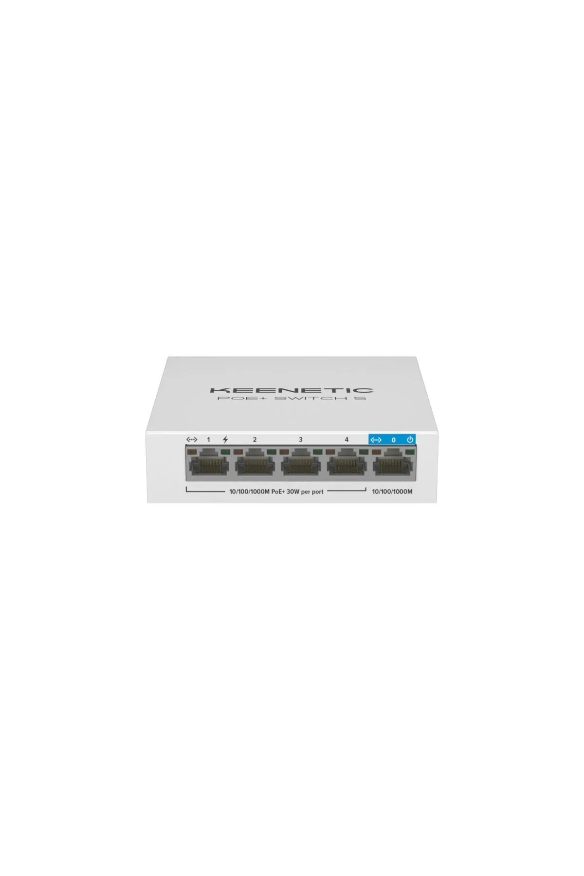 Keenetic PoE+ Switch 5, 1x1Gbit, 4x1Gbit PoE+ Port, IEEE 802.3af/at (max.30W/port), 60Watt