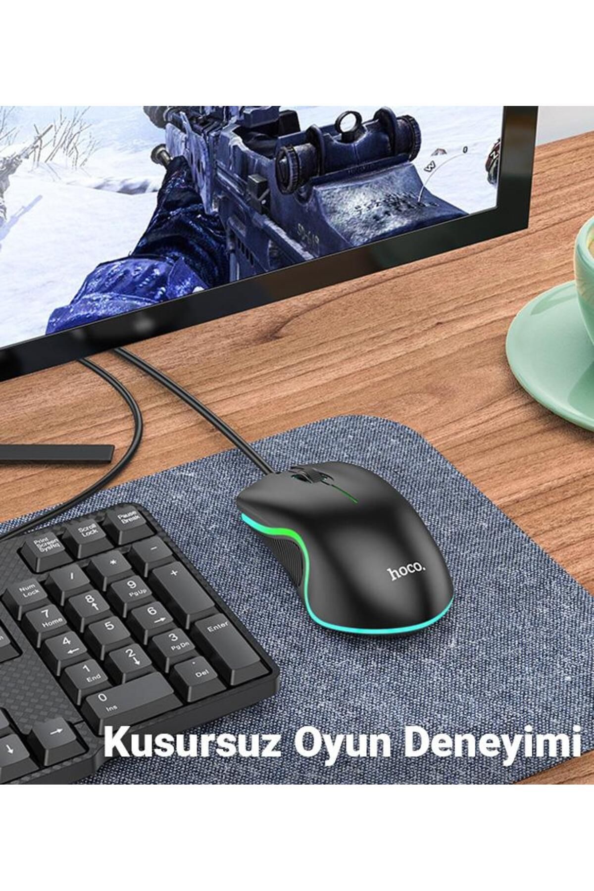 Polhammobile Polham 1.5MT Kablolu 7200DPI RGB LED Işıklı Gamer Oyuncu Mouse, Ergonomik Ultra Hassas Mouse