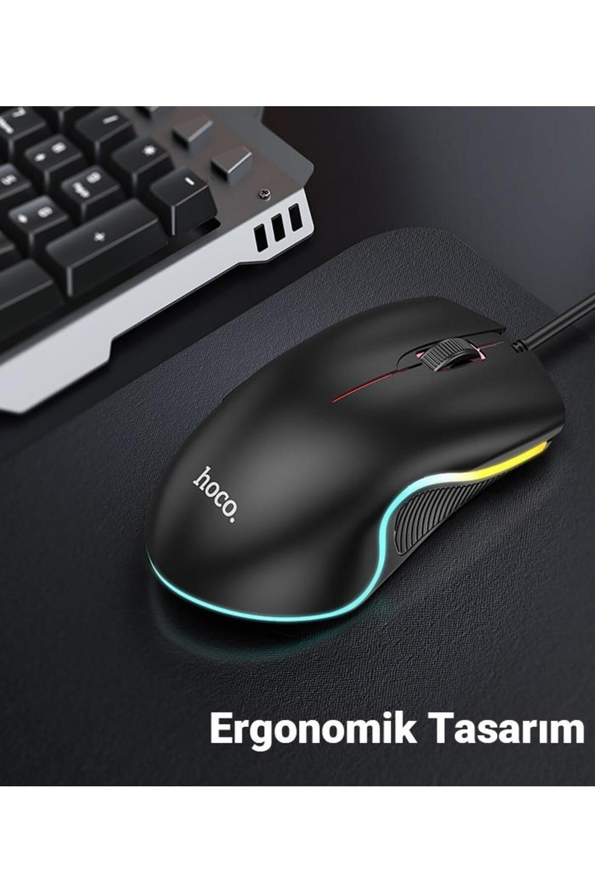 Polhammobile Polham 1.5MT Kablolu 7200DPI RGB LED Işıklı Gamer Oyuncu Mouse, Ergonomik Ultra Hassas Mouse