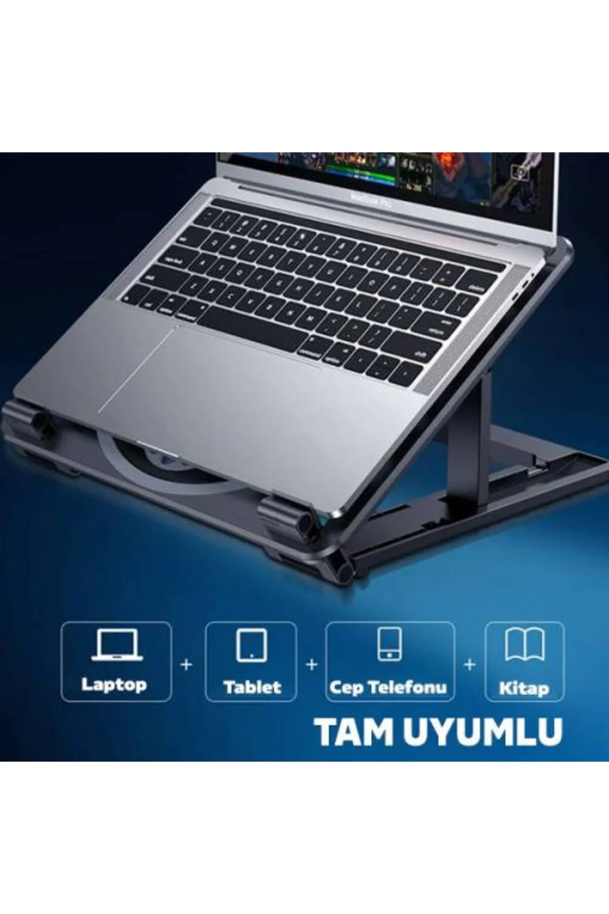 Polhammobile Polham Ayarlanabilir Ultra Sessiz Çift Fanlı Laptop Soğutucu Laptop Standı