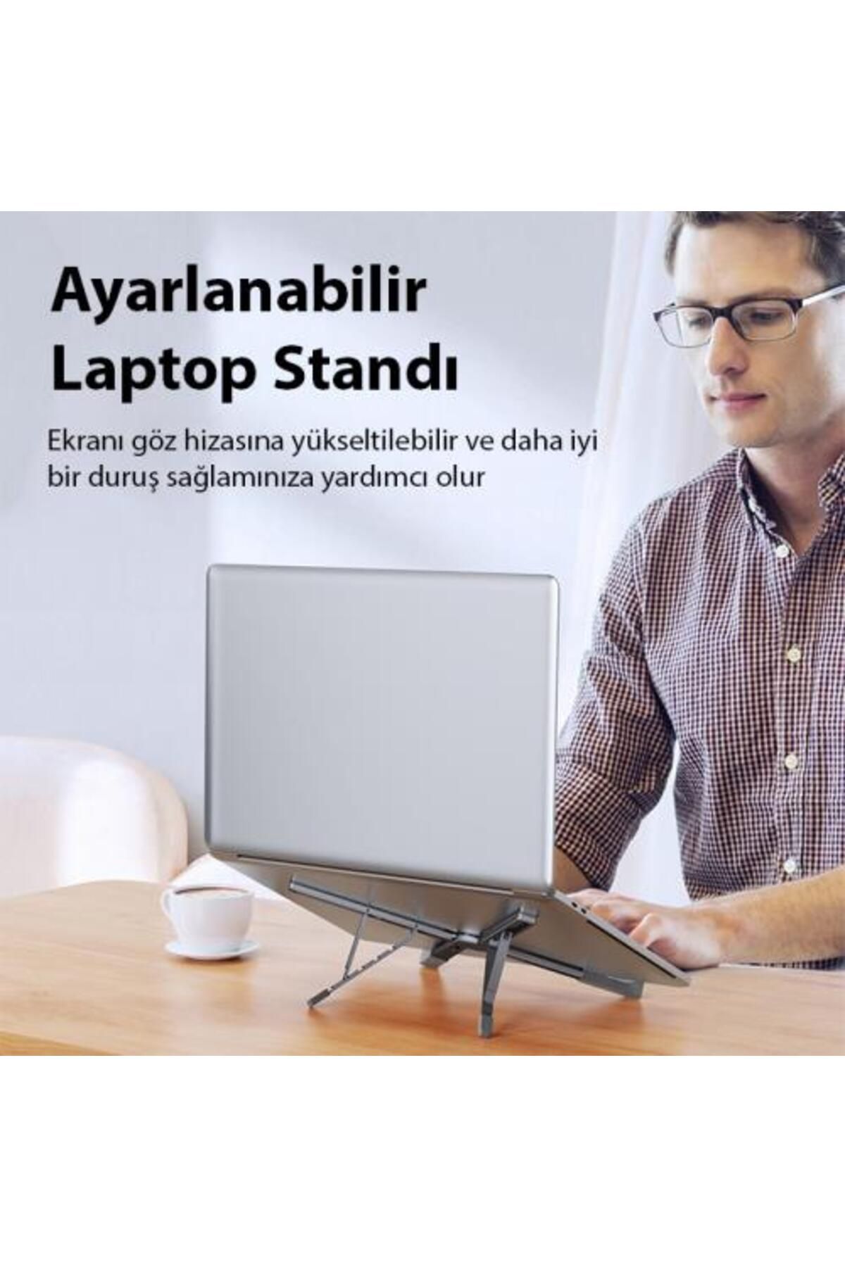 Polhammobile Polham X Tipi Açı ve Yükseklik Ayarlı Ultra Sağlam Alüminyun Laptop Standı, 5 Yükseklik Ayarlı Noteb