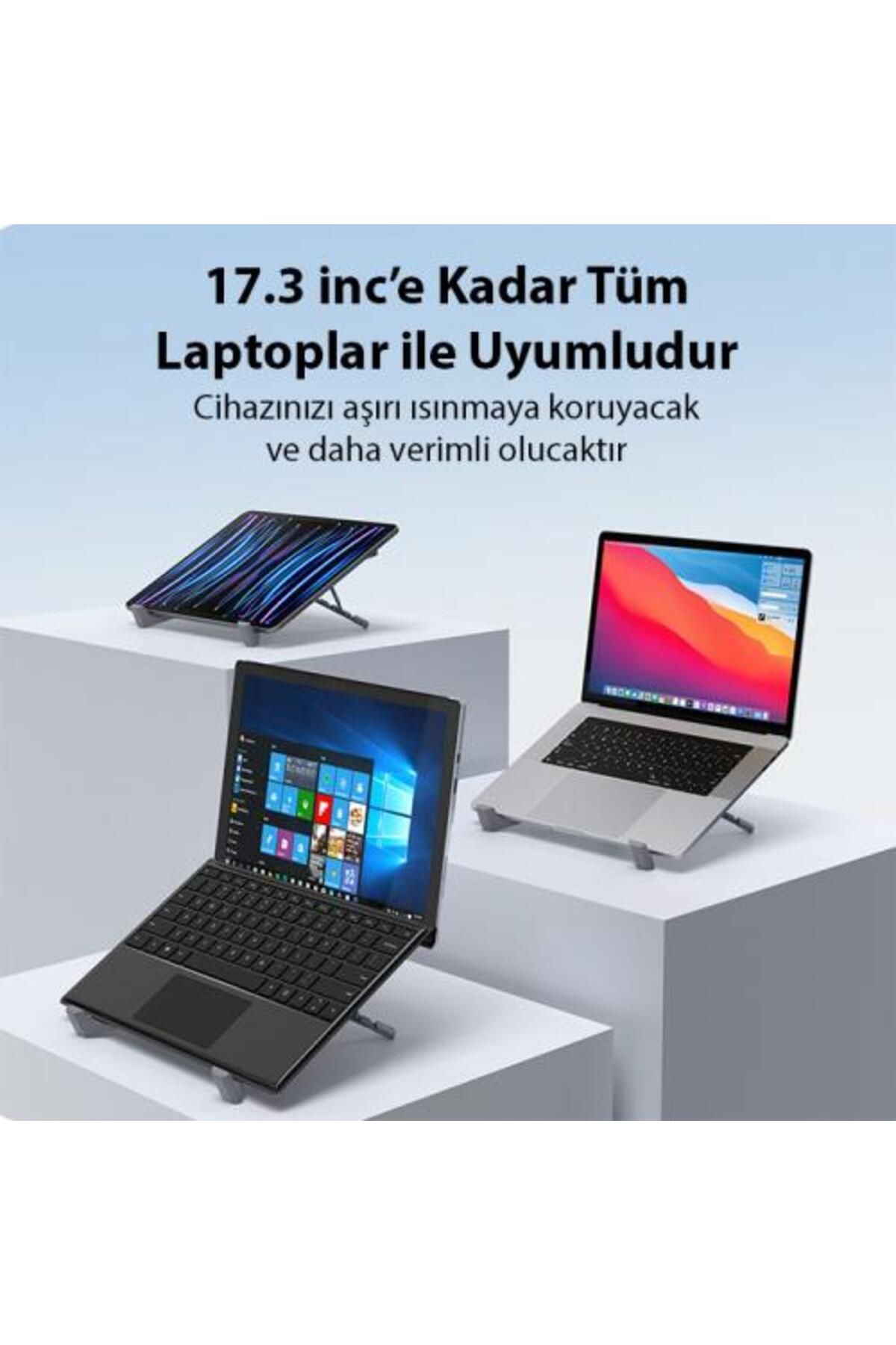 Polhammobile Polham X Tipi Açı ve Yükseklik Ayarlı Ultra Sağlam Alüminyun Laptop Standı, 5 Yükseklik Ayarlı Noteb