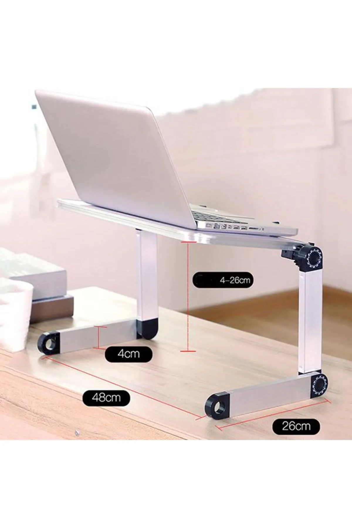 Polhammobile Polham Yükseklik Ve Açı Ayarlı Çok Fonksiyonlu 40cm Tepsili Laptop, Tablet Standı, Notebook Standı