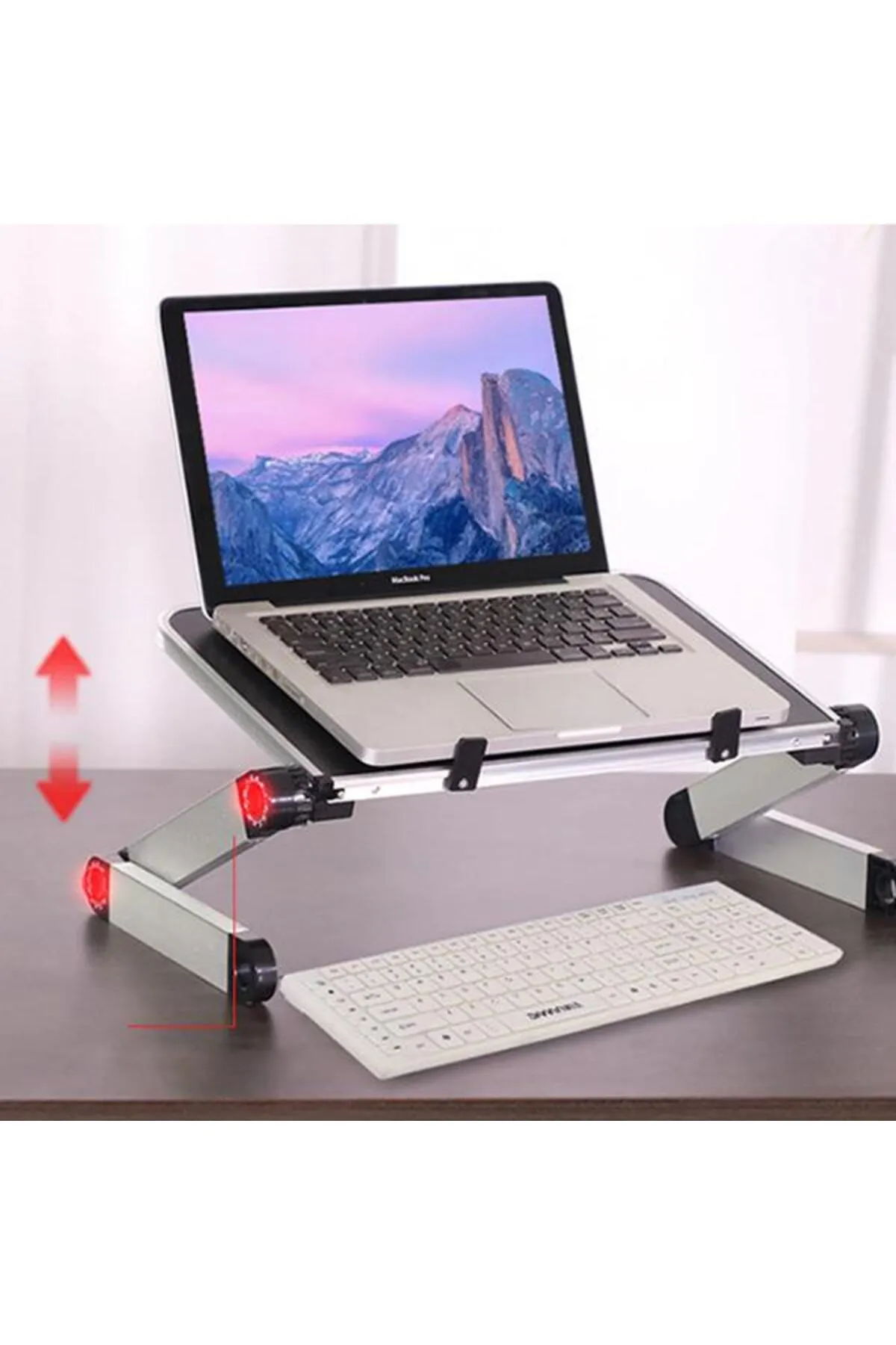 Polhammobile Polham Yükseklik Ve Açı Ayarlı Çok Fonksiyonlu 40cm Tepsili Laptop, Tablet Standı, Notebook Standı