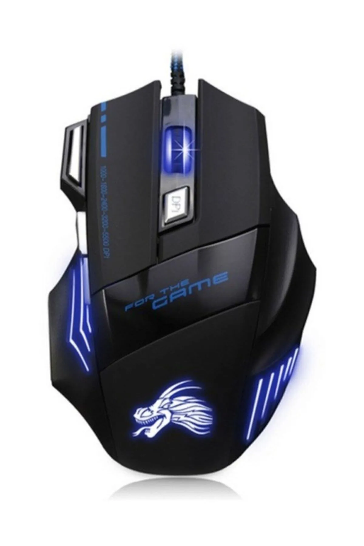 TrendTech Polygold X7 Işıklı Oyuncu Mouse + Mousepad Mavi Pgx7m