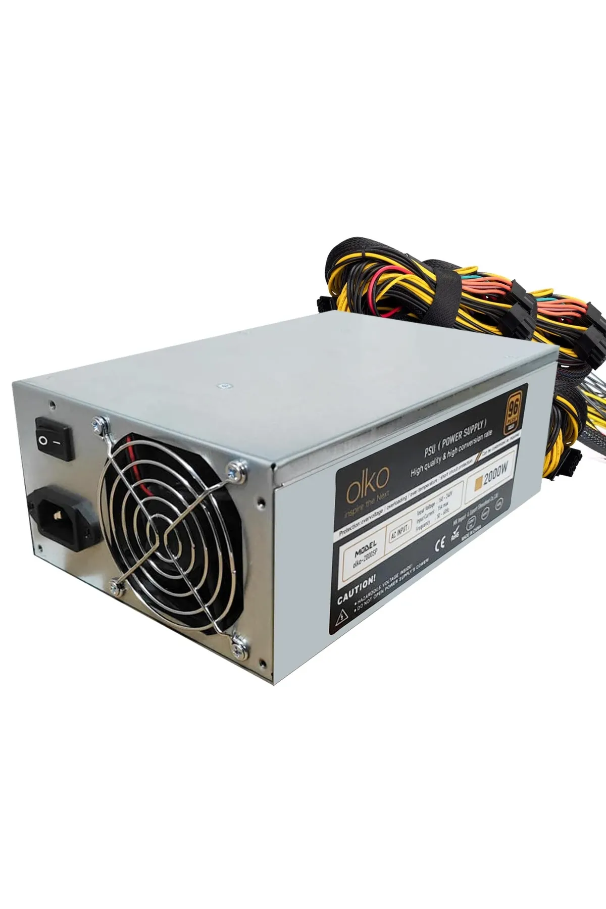 Olko Power Supply 2000w 96 Plus Çoklu 2 Fanlı Mining Için Sp-2000