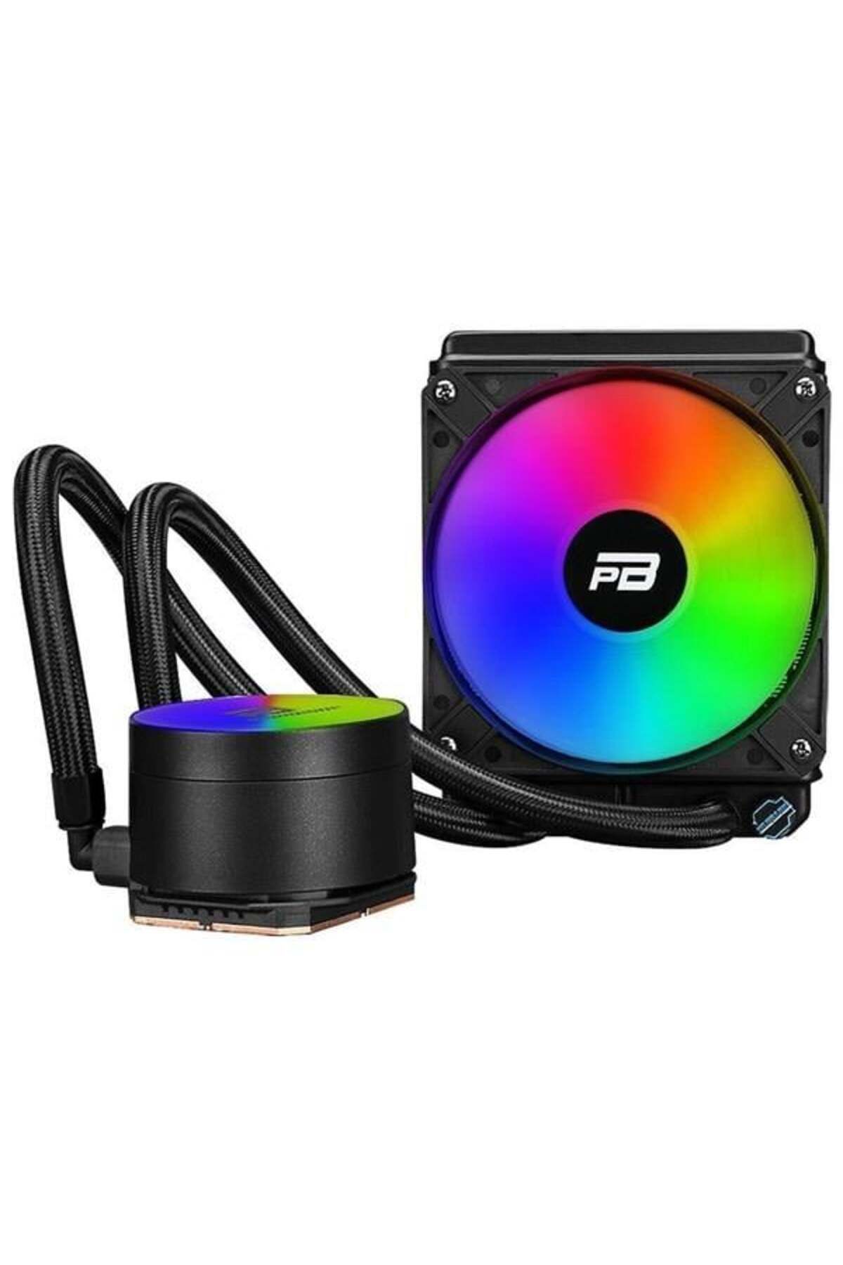 Hızlı Stok POWERBOOST 120mm NOBLE 120 PB-LCS-YC120 RGB Sıvı Soğutmalı AM5-1700p İşlemci Fanı