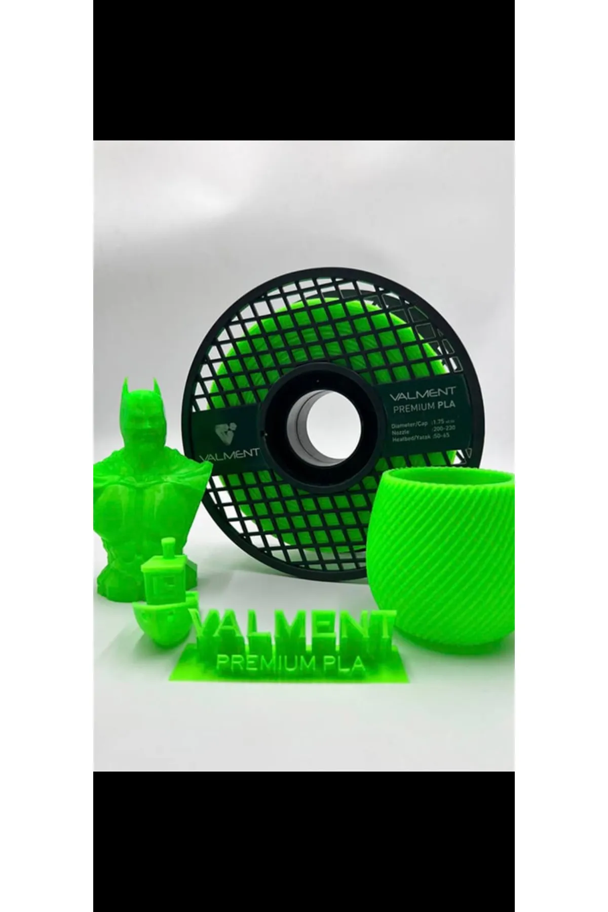 Valment Premium Açık Yeşil Pla Filament Adet/1Kg Çap:1.75