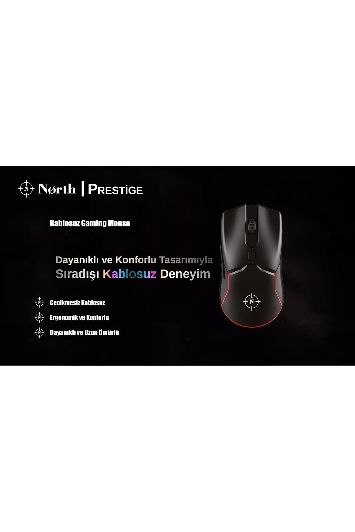 North Prestige Kablosuz Wireless Gaming Oyuncu Mouse