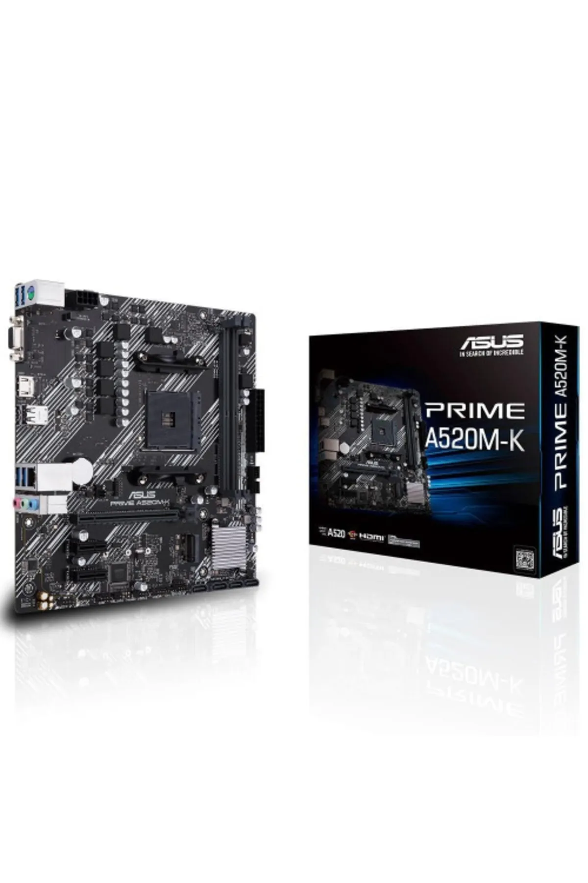 Asus PRIME A520M-K, 2xDDR4, 1x M.2, D-SUB, HDMI, AM4 Soket Anakart