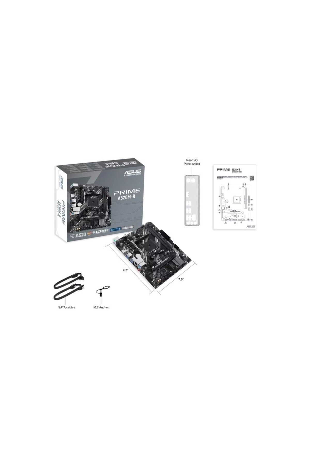 Asus Prime A520M-R 5100Mhz Oc Ddr4 Soket Am4 M.2 Hdmi Matx Anakart