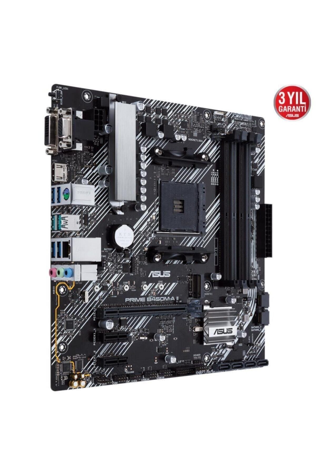 Asus Prime B450m-a Iı Bios Flashback Amd B450 Socket Am4 Ryzen Ddr4 4400mhz(o.c.) M.2 Amd Anakart