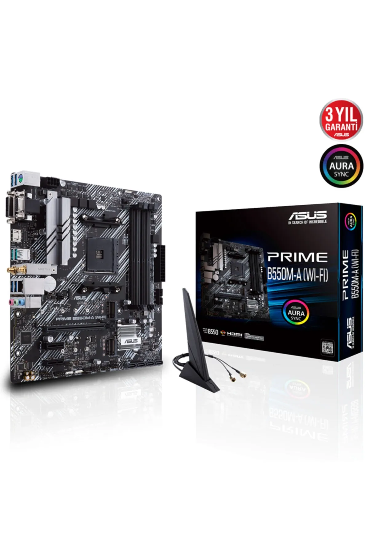 Asus Prime B550m-a (wi-fi) Amd Am4 3.nesil Ddr4 Vga Dvi Hdmi Amd Anakart