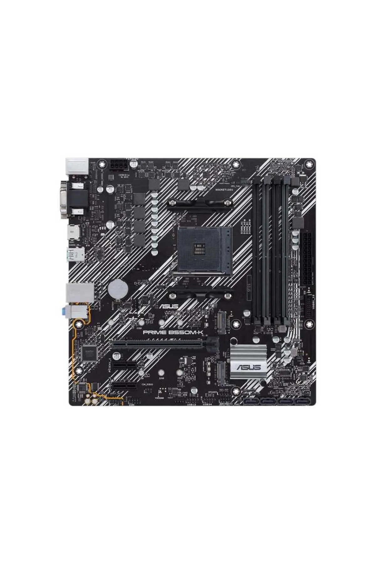 Asus PRIME B550M-K Sata,M2 Ddr4 4440MHz Usb 3.2 Hdmi Vga Dvi Ses G.Lan AM4 mATX Anakart