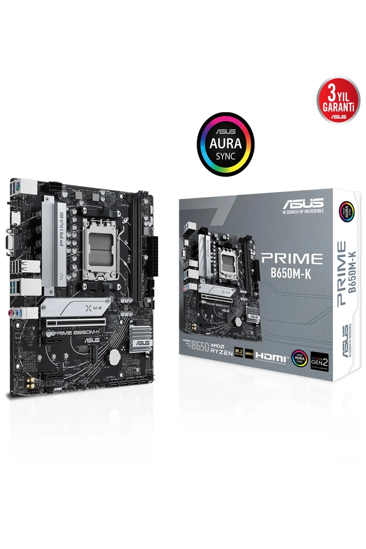 Asus PRIME B650M-K 2xDDR5 VGA+HDMI 2xM.2 AM5 ANAKART