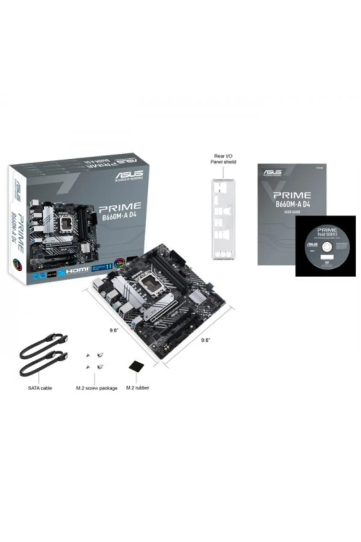 Asus Prime B660m-a D4 Ddr4 Hdmı Dp Usb3,2, M.2 Lga1700 12.Nesil Anakart