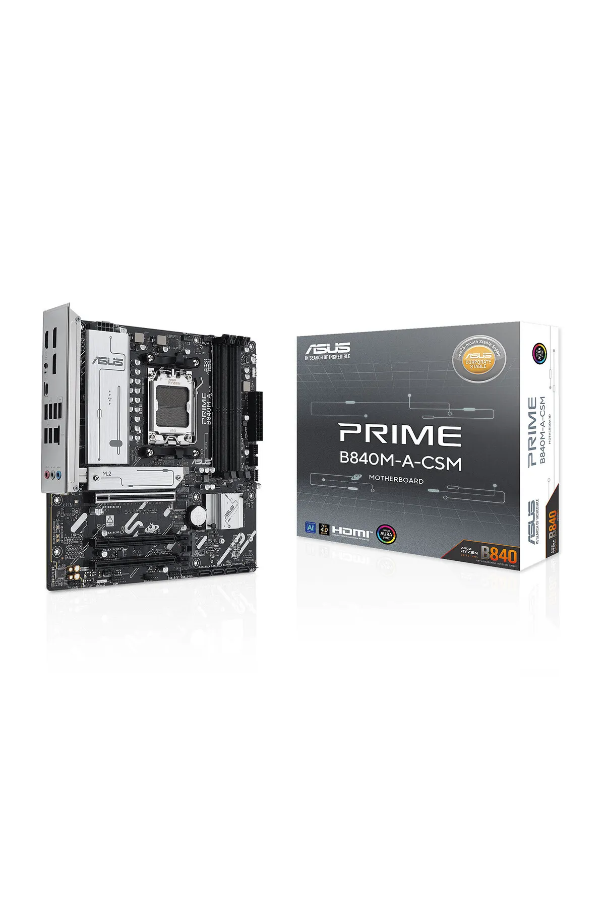 Asus PRIME B840M-A-CSM AMD B840 AM5 DDR5 7600 2xDP HDMI 3x M2 USB3.2 WiFi 6E +2.5Gbit LAN mATX