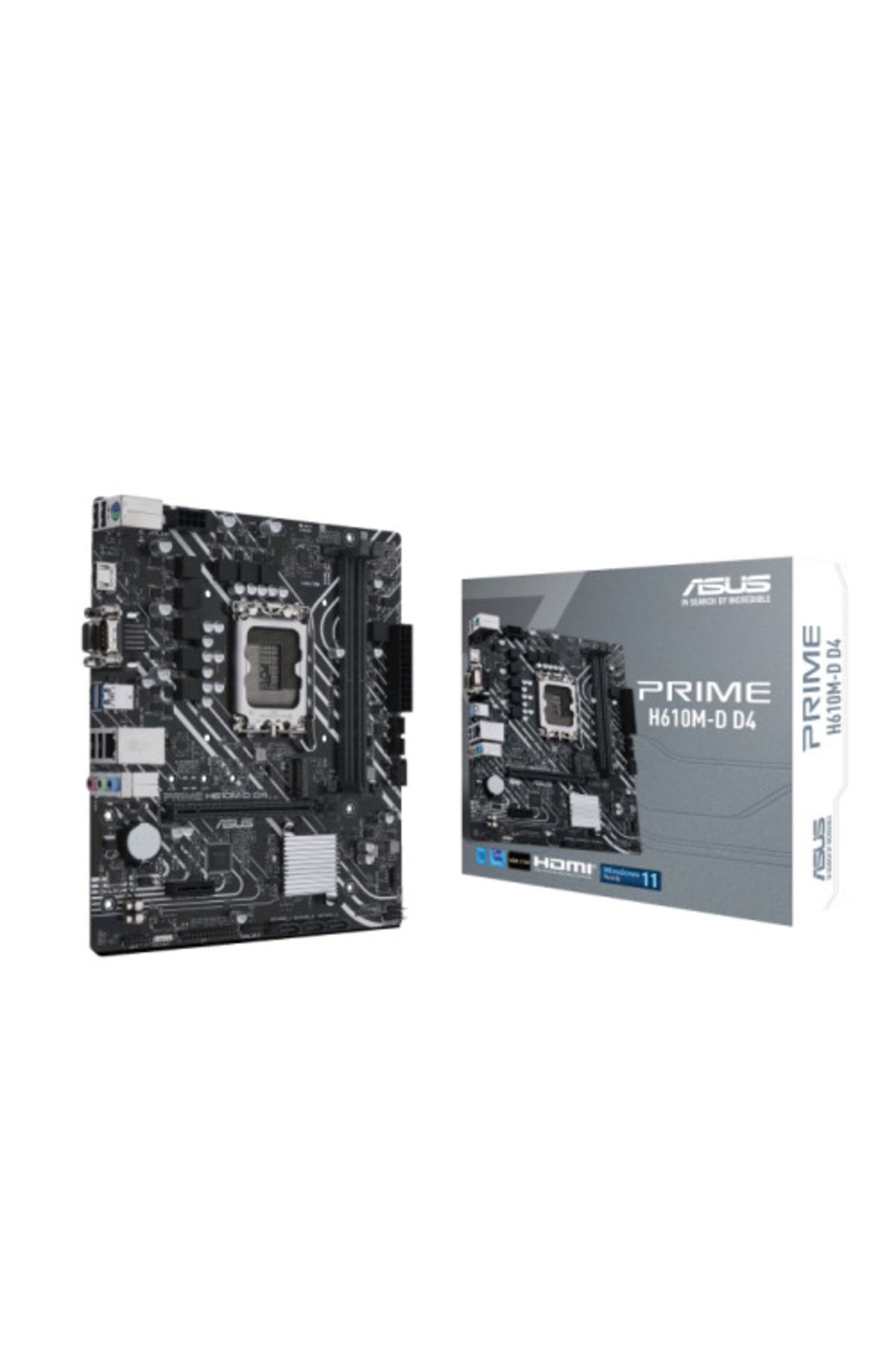 Asus Prime H610m-d D4, 2xddr4, M.2, D-sub, Hdmı, Com Port, 12.nesil, Lga1700 Soket, Anakart