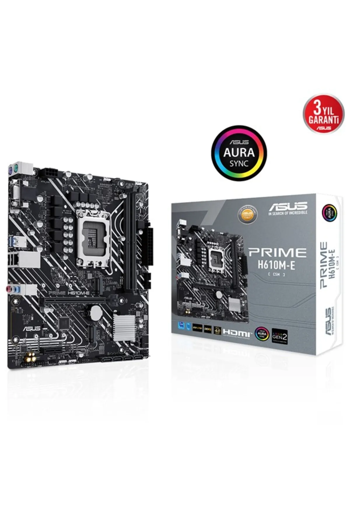 Asus PRIME H610M-E-CSM DDR5 HDMI-DP PCIE 4.0 1700P MATX KURUMSAL ANAKART